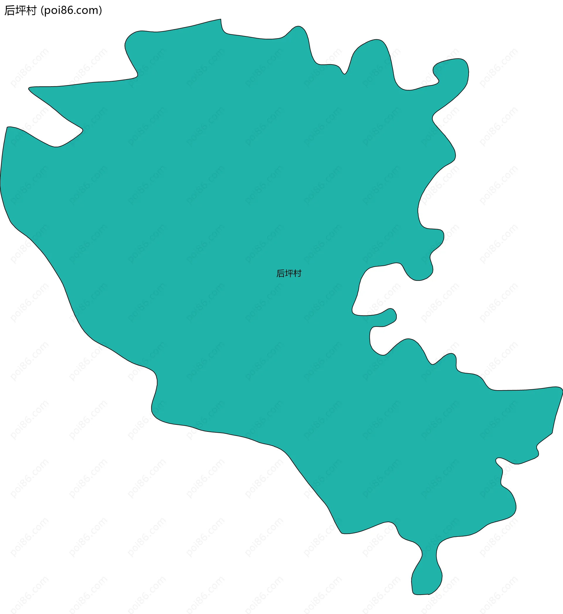 后坪村边界地图