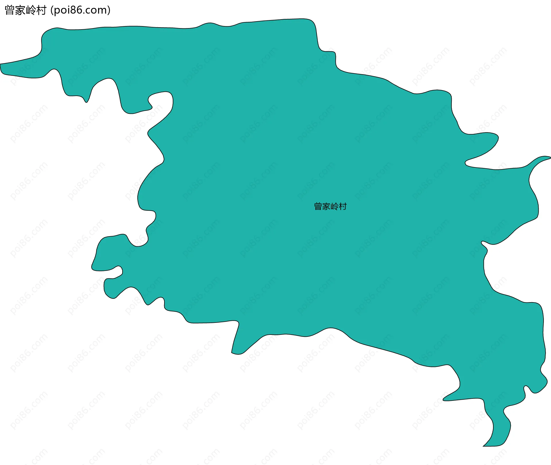 曾家岭村边界地图