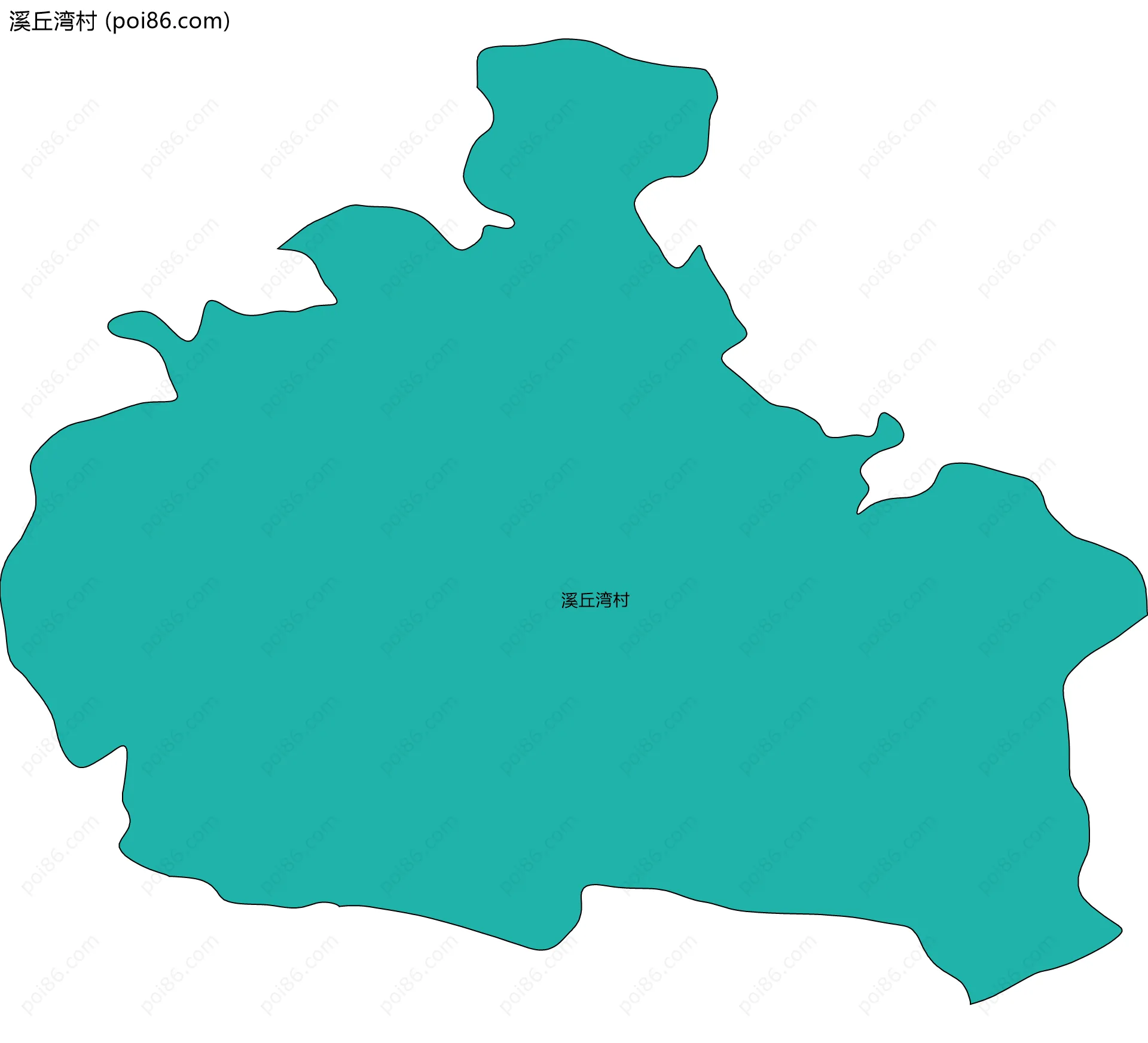 溪丘湾村边界地图