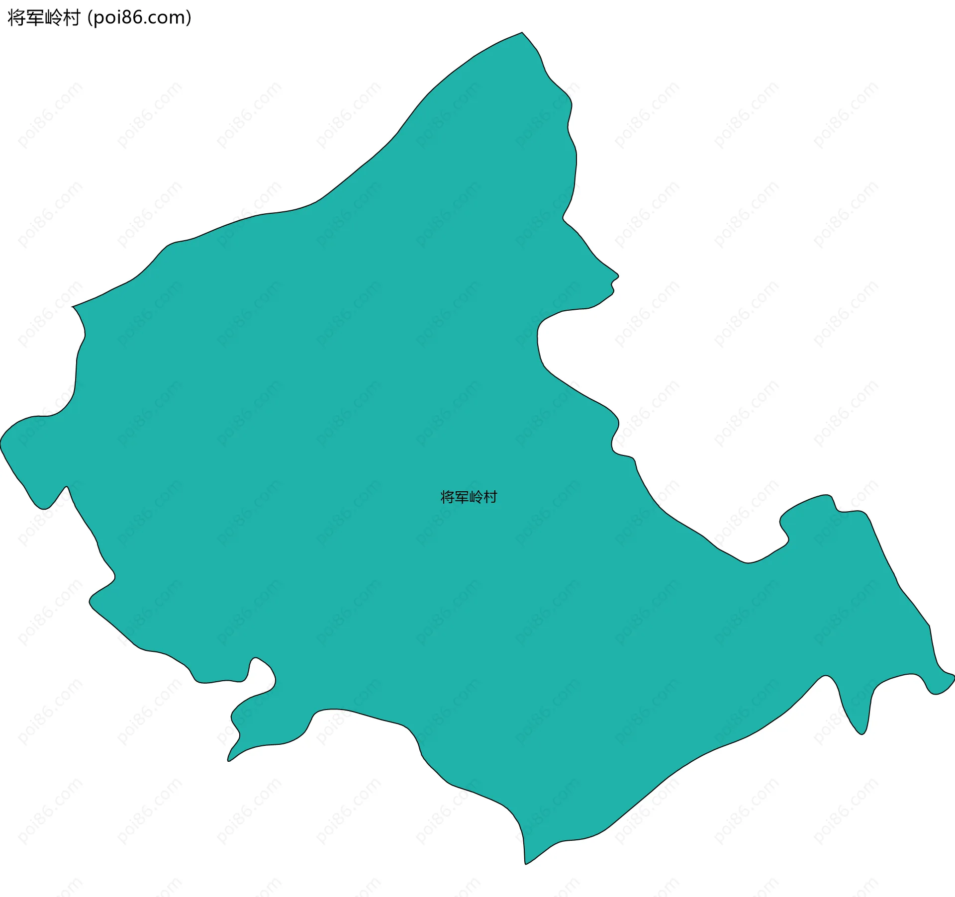 将军岭村边界地图