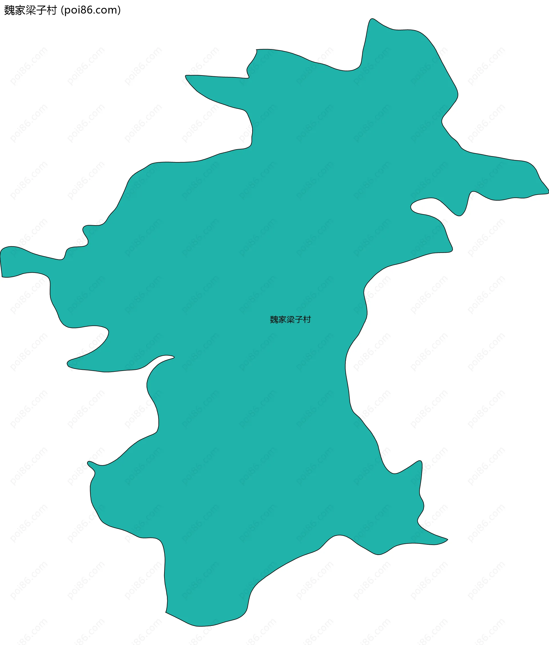 魏家梁子村边界地图