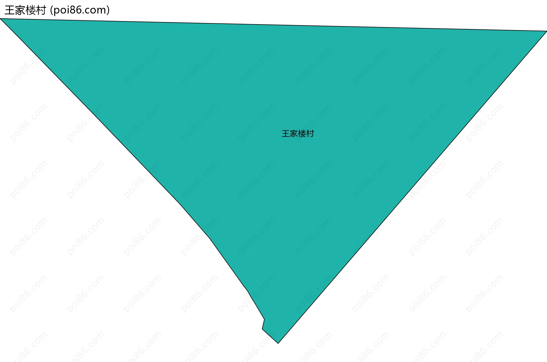 王家楼村边界地图