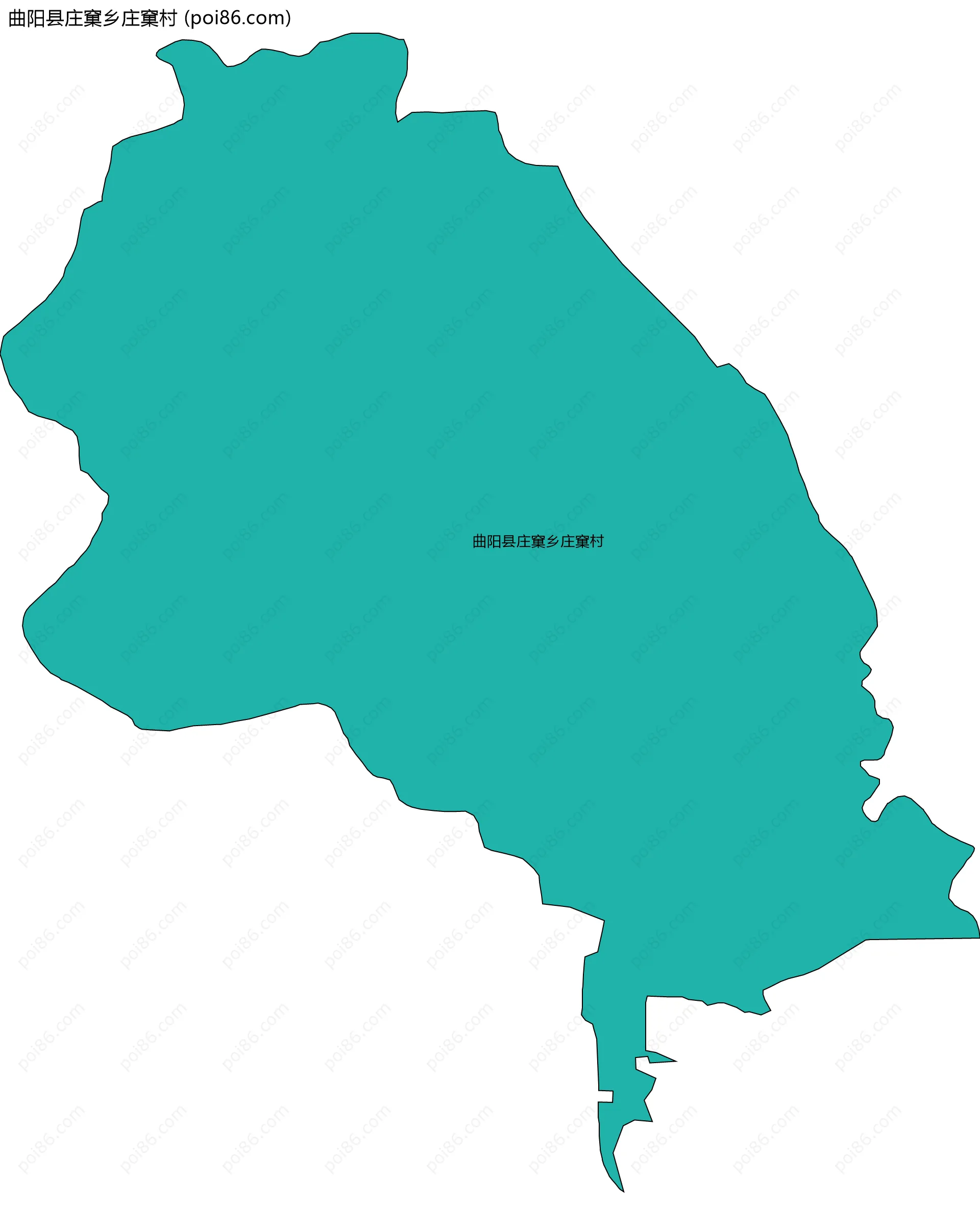 曲阳县庄窠乡庄窠村边界地图