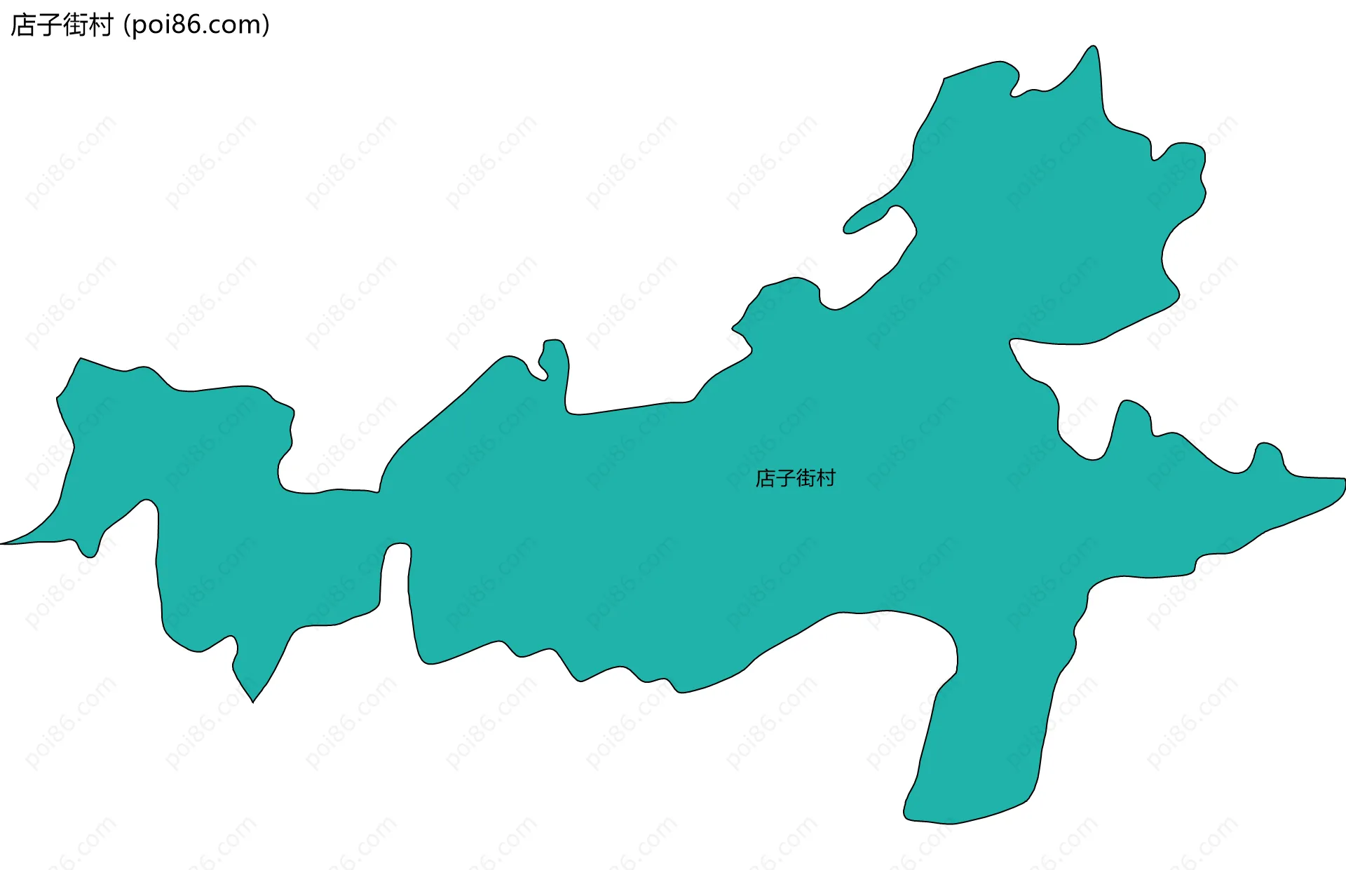 店子街村边界地图