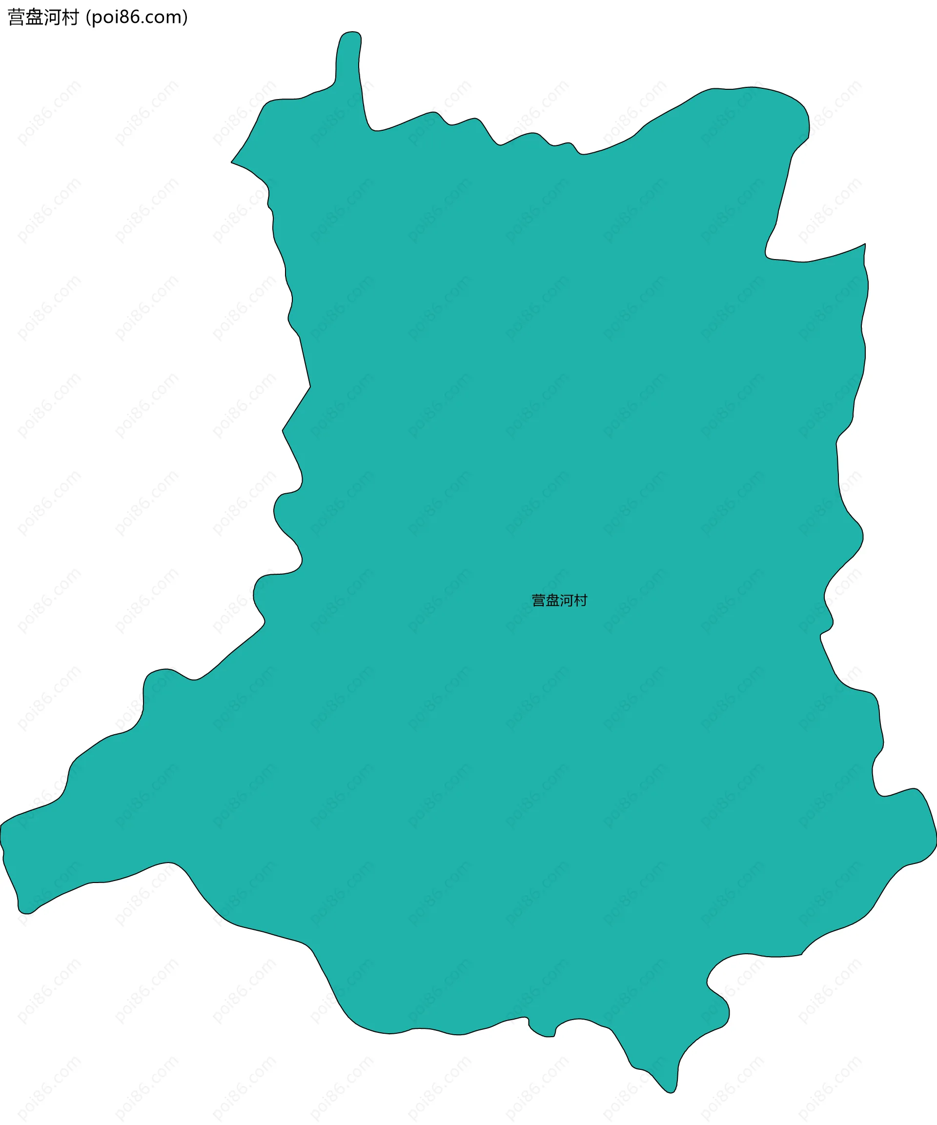 营盘河村边界地图