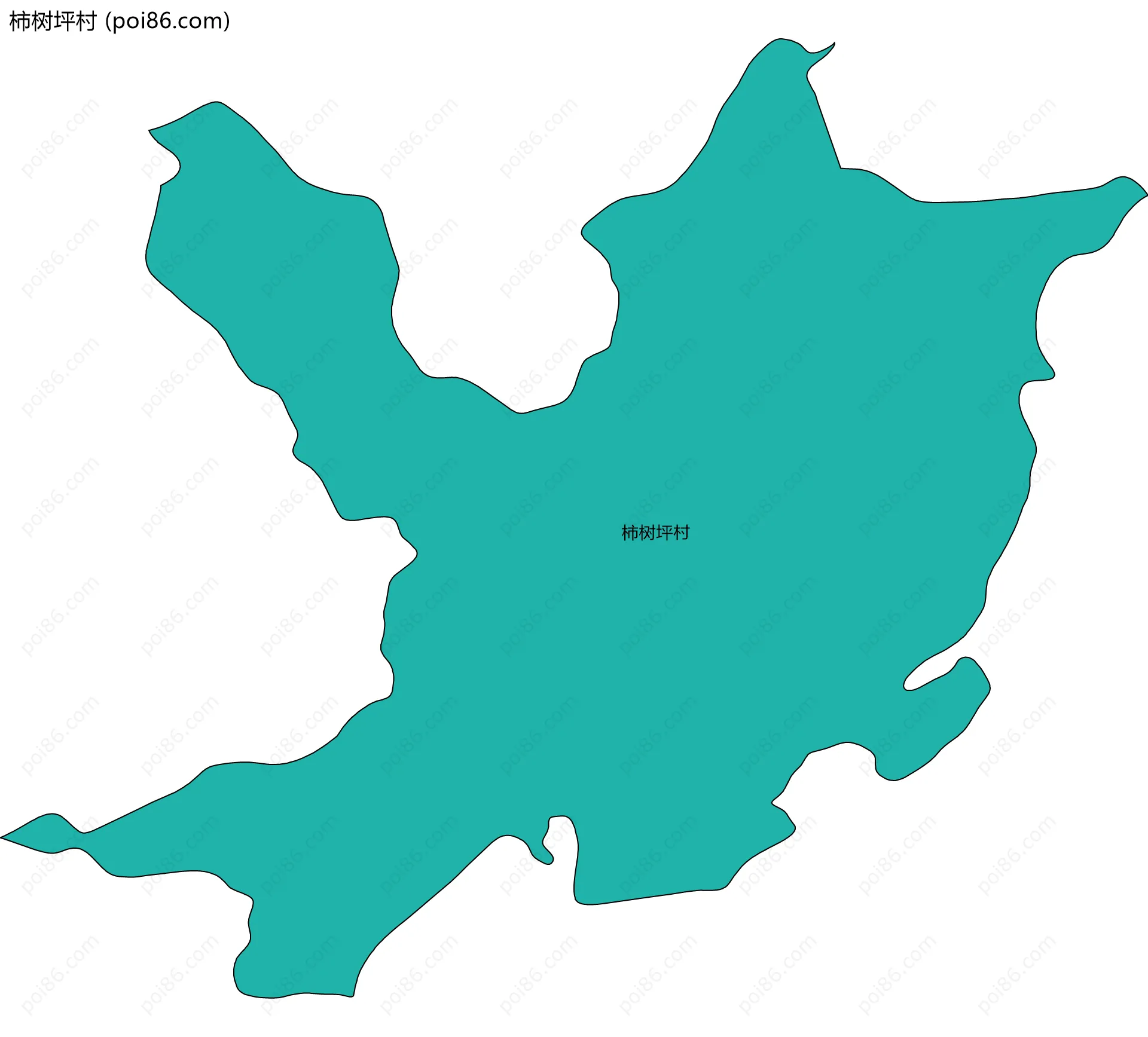 柿树坪村边界地图