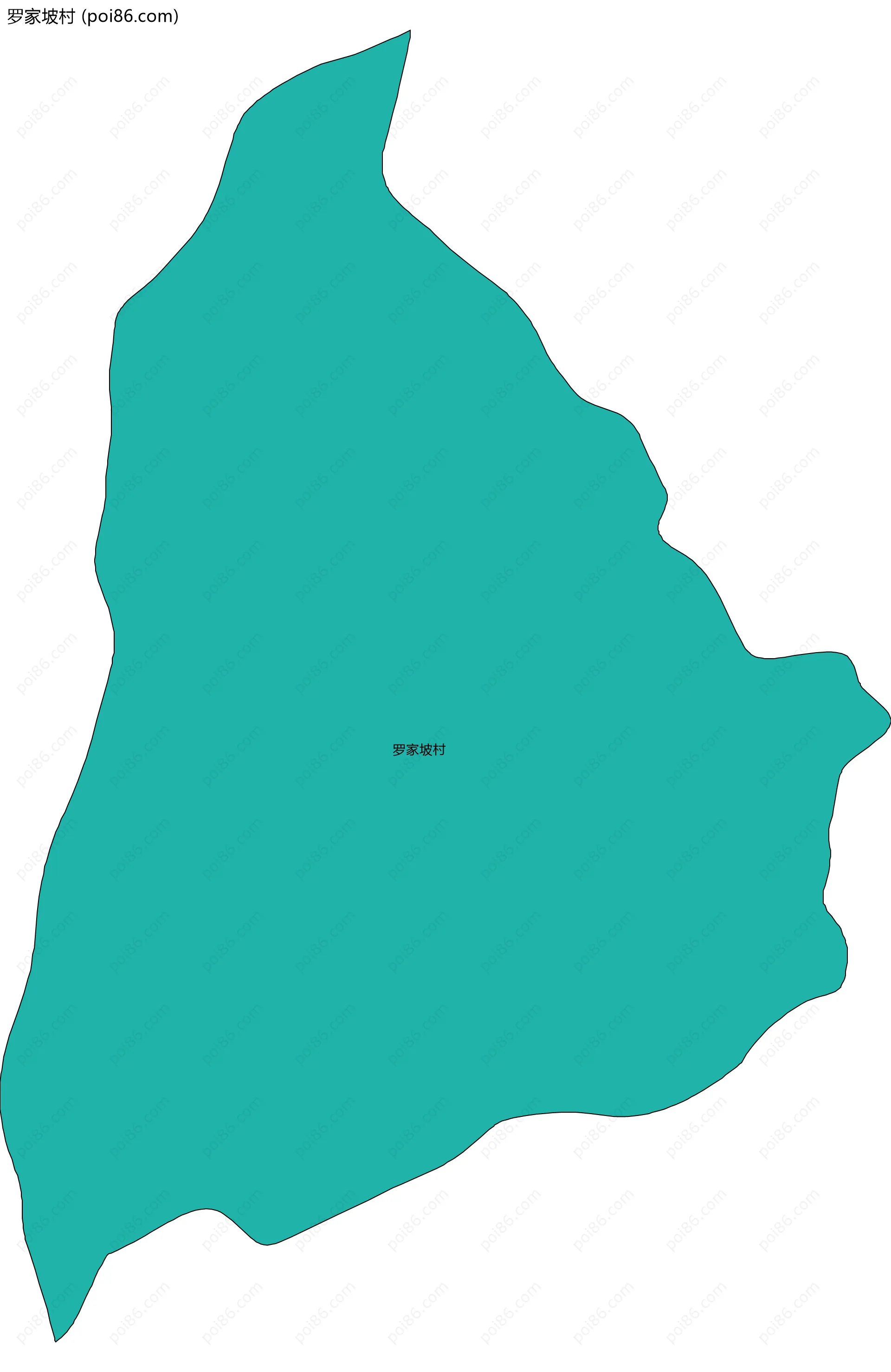 罗家坡村边界地图