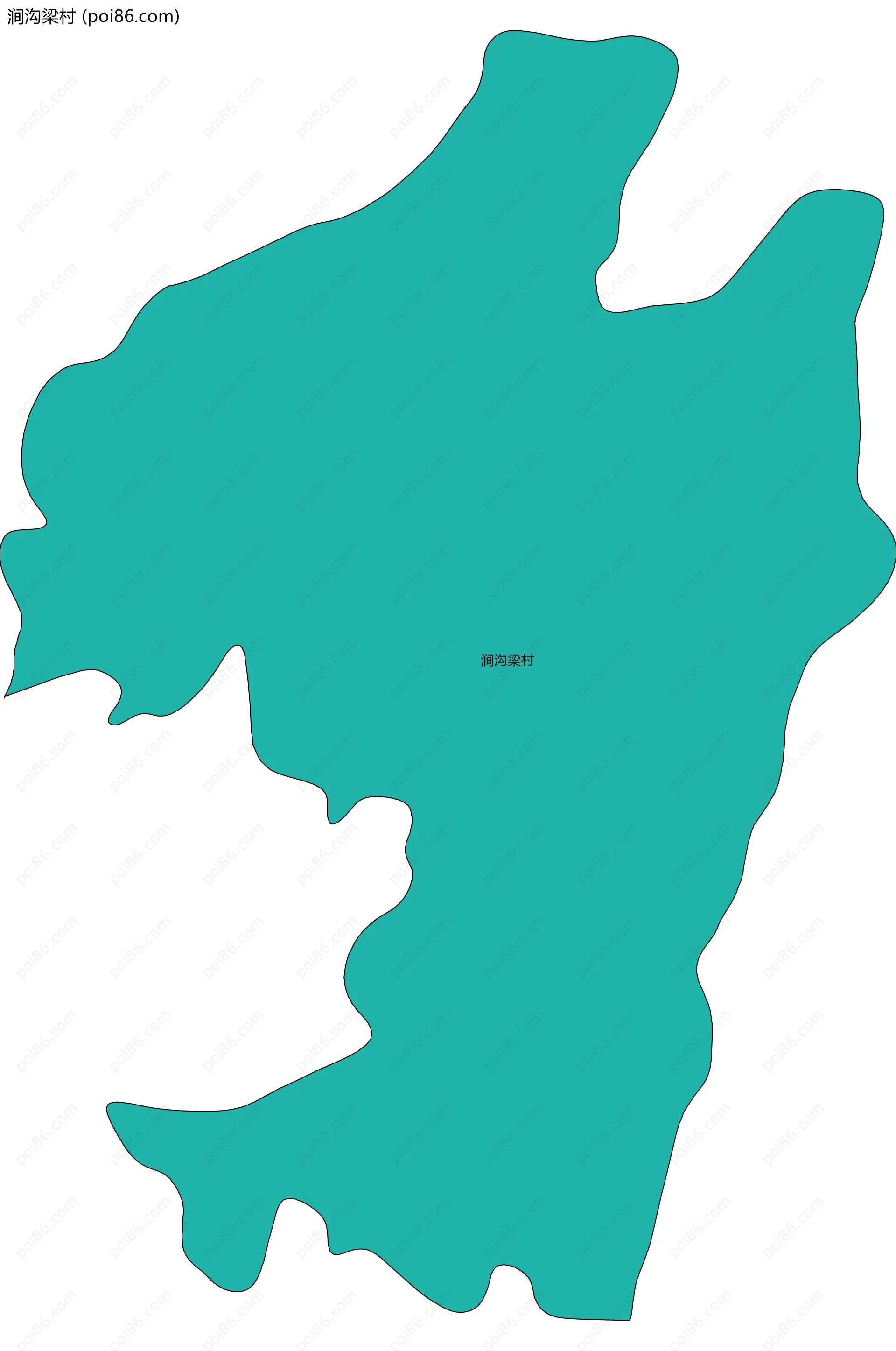 涧沟梁村边界地图