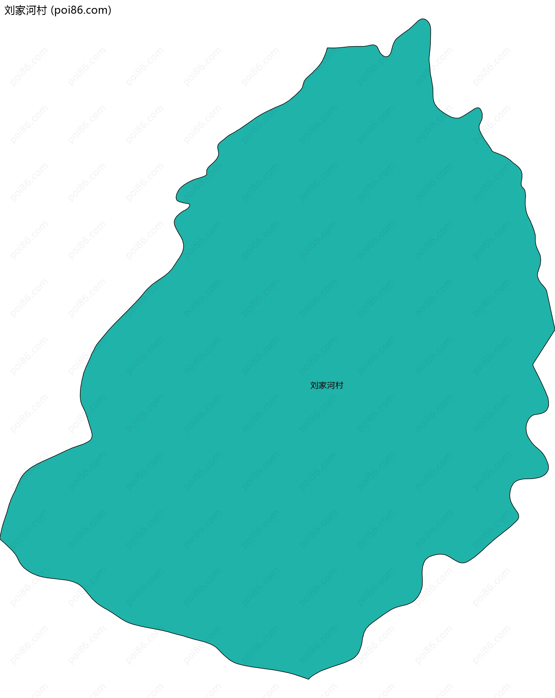 刘家河村边界地图