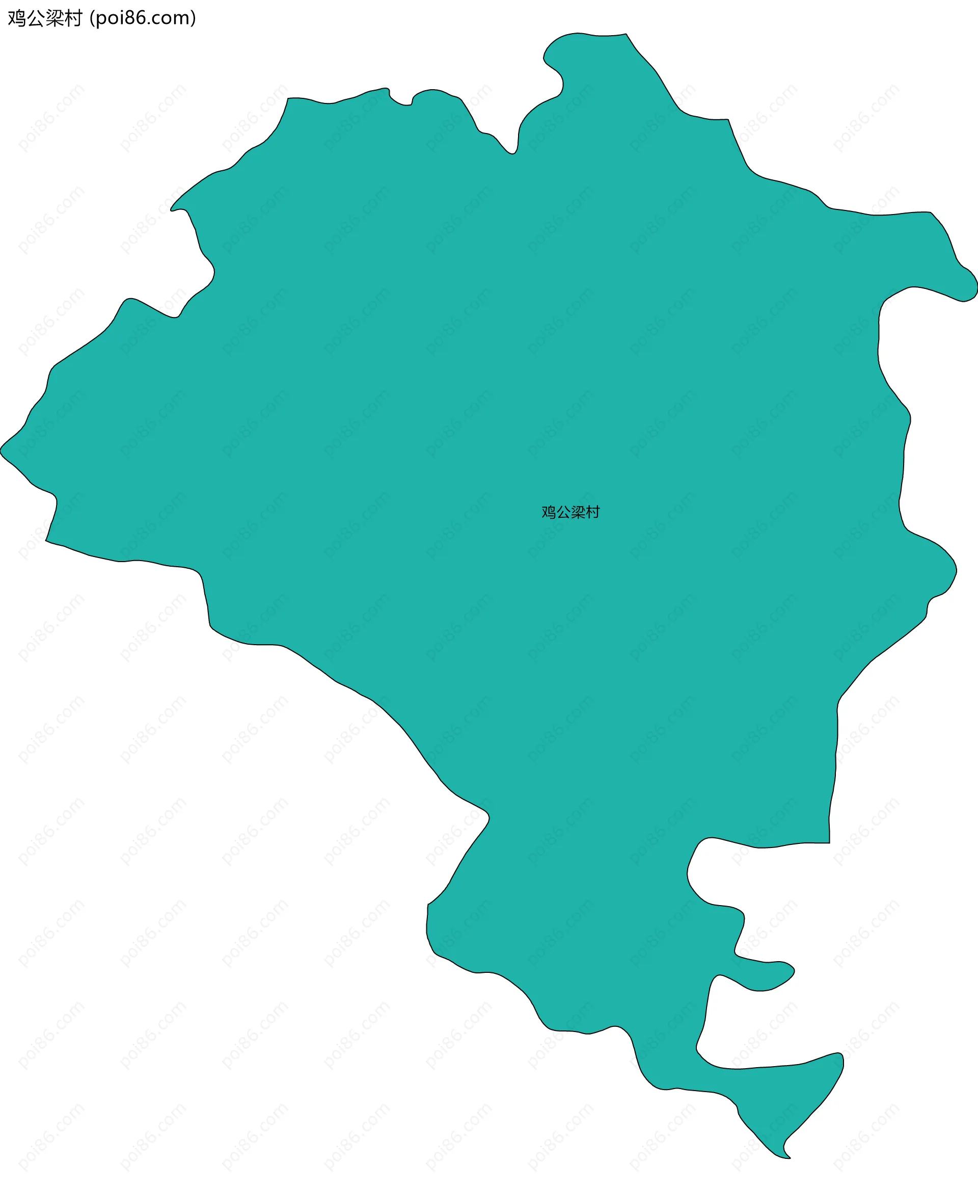 鸡公梁村边界地图