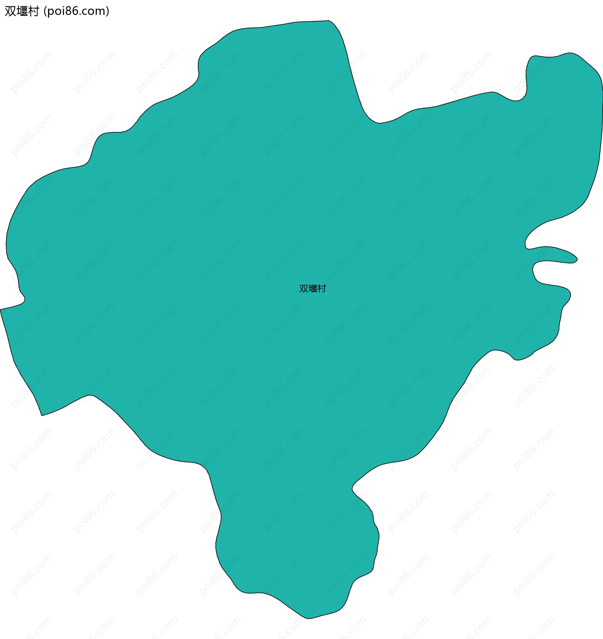双堰村边界地图