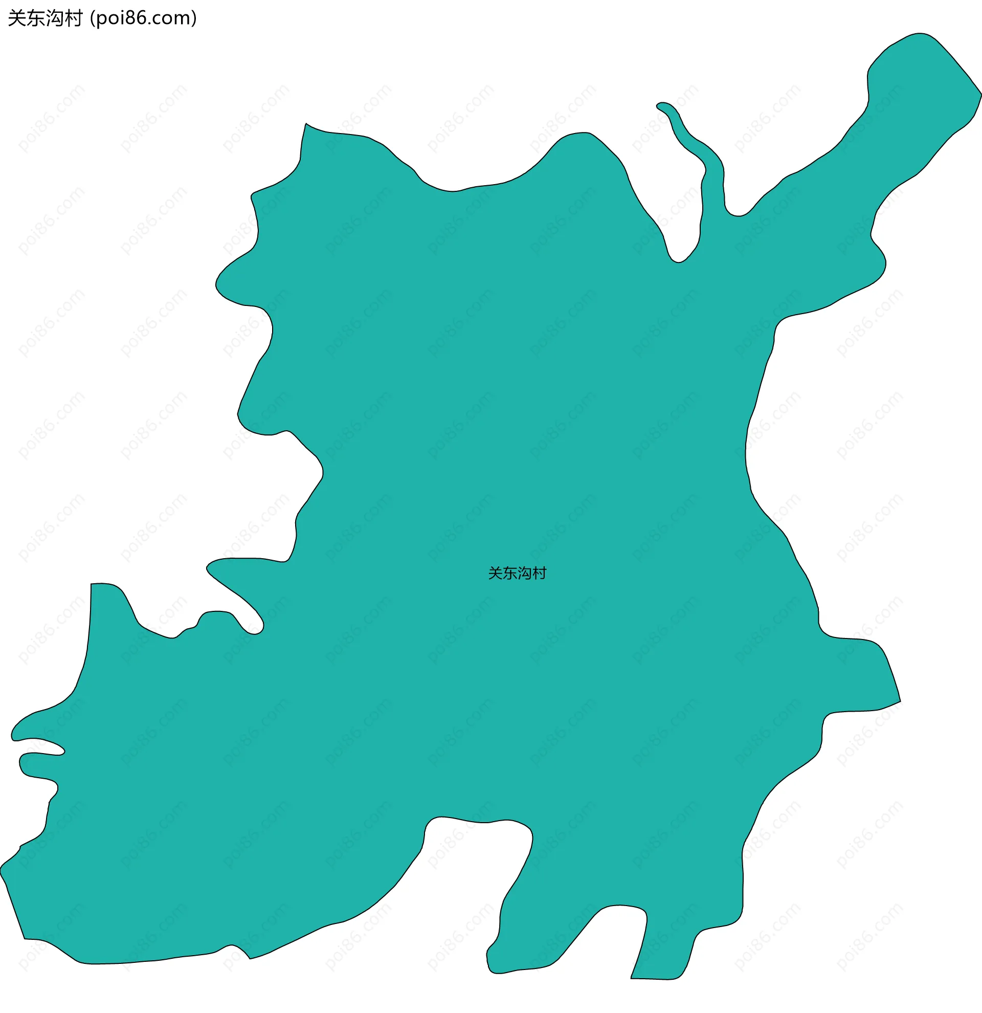 关东沟村边界地图