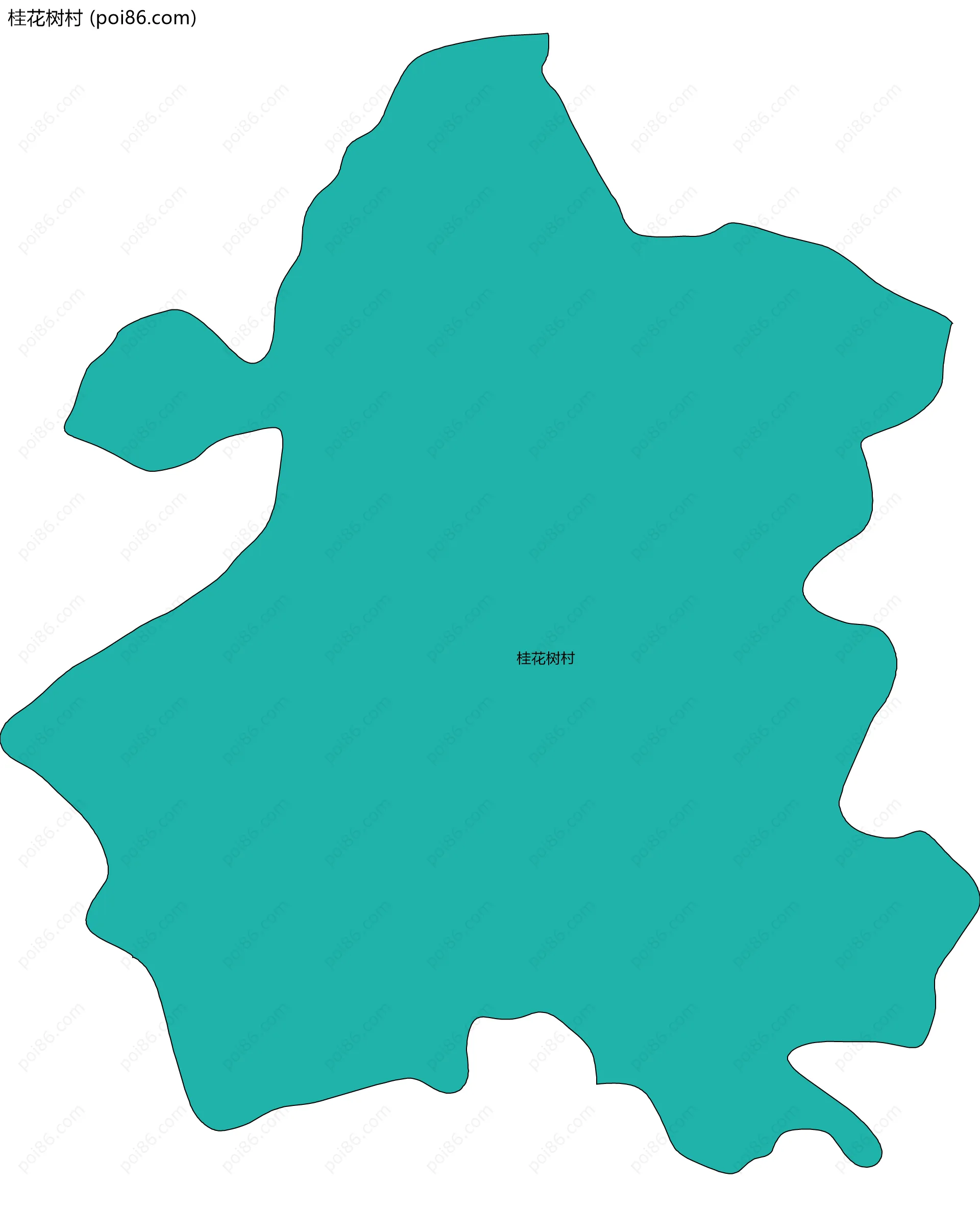 桂花树村边界地图