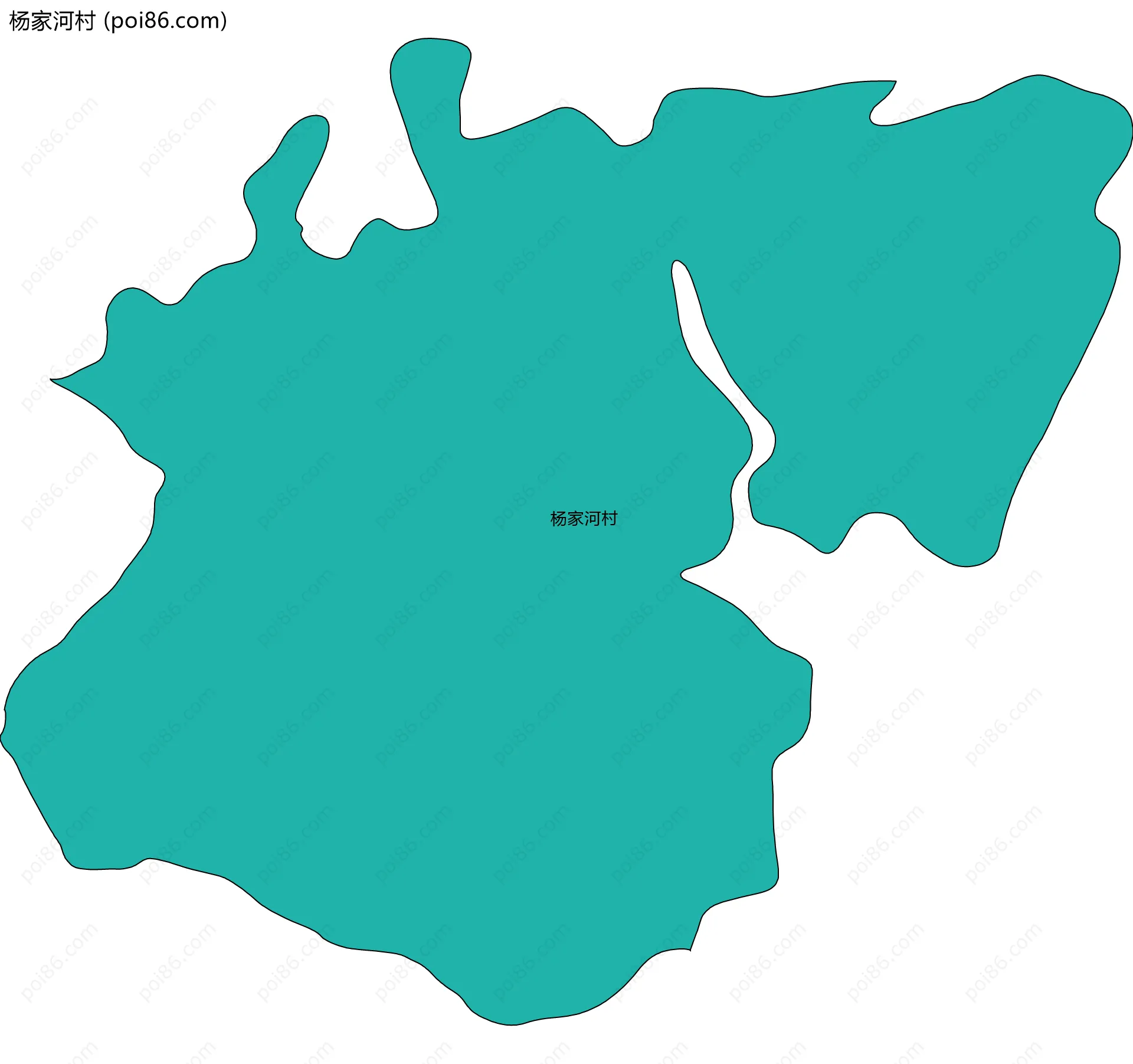 杨家河村边界地图