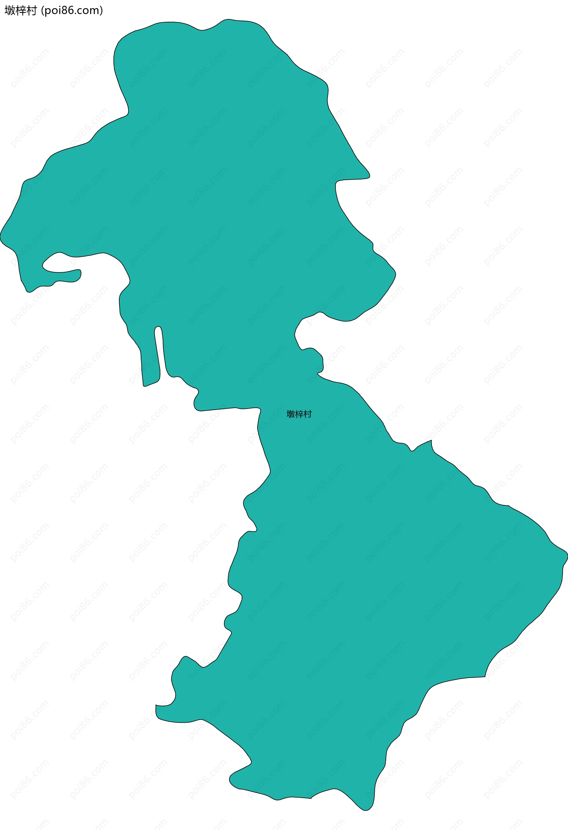 墩梓村边界地图