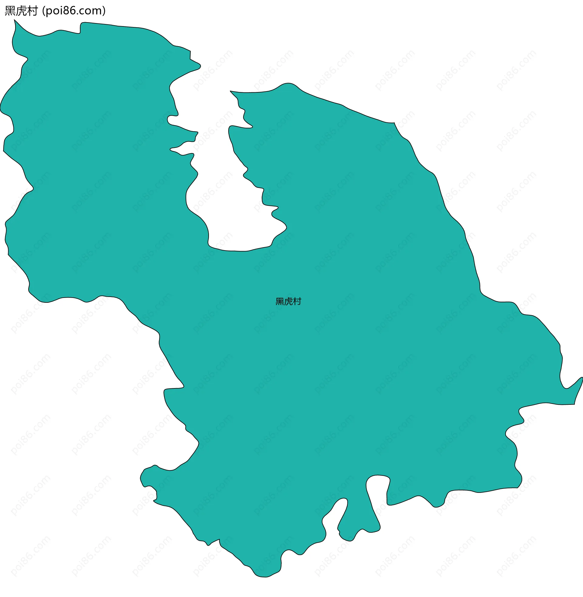 黑虎村边界地图