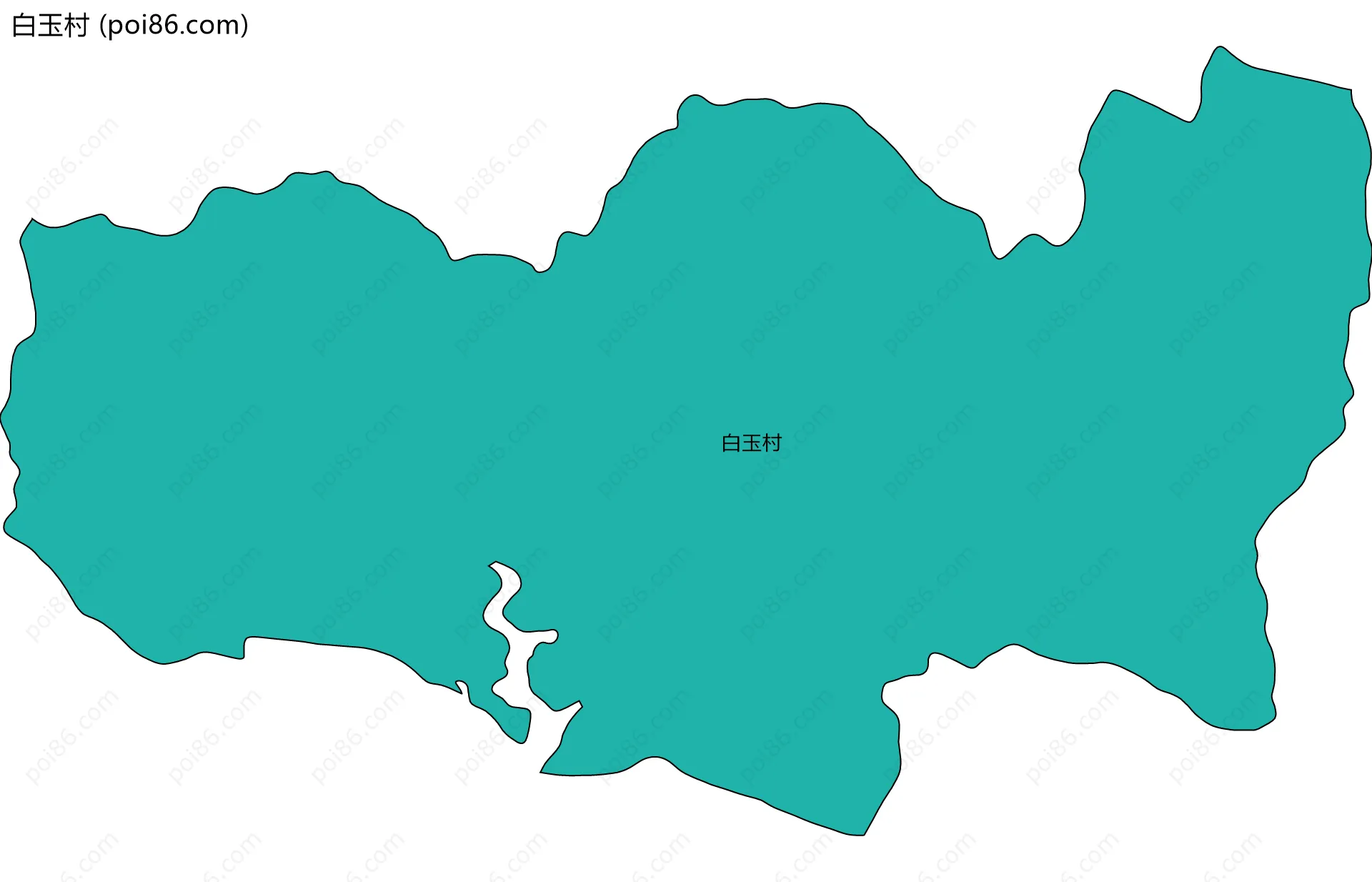 白玉村边界地图
