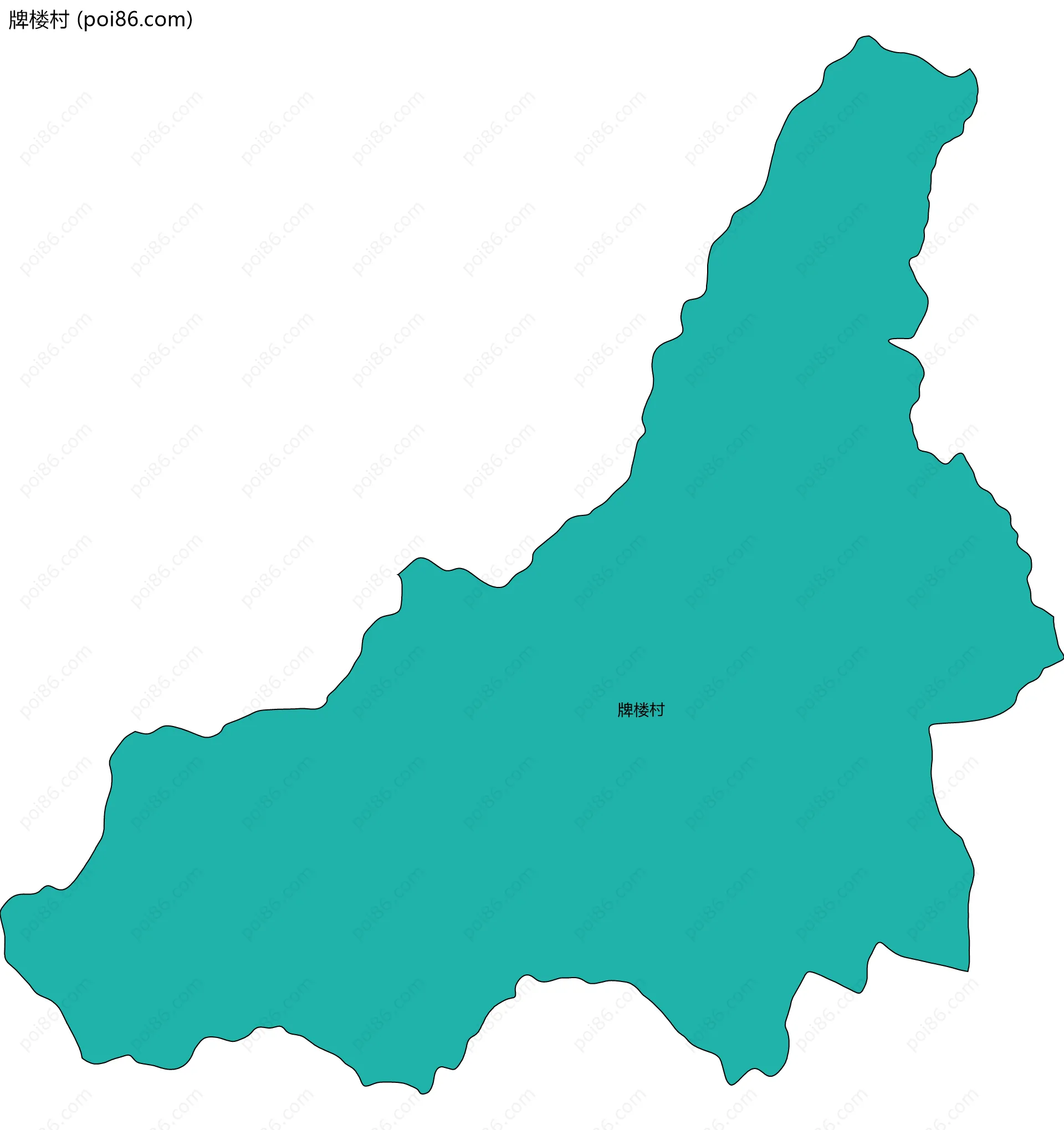 牌楼村边界地图