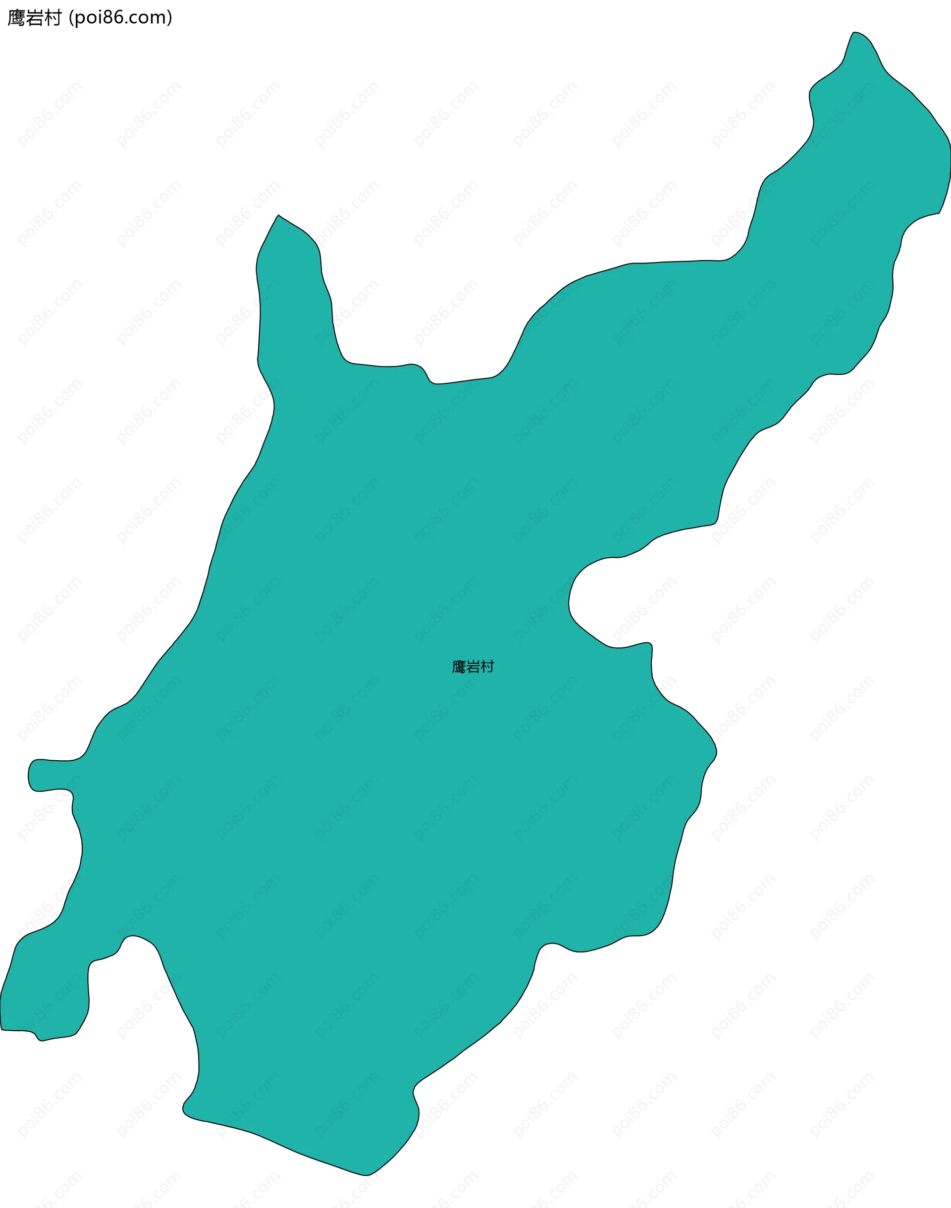 鹰岩村边界地图