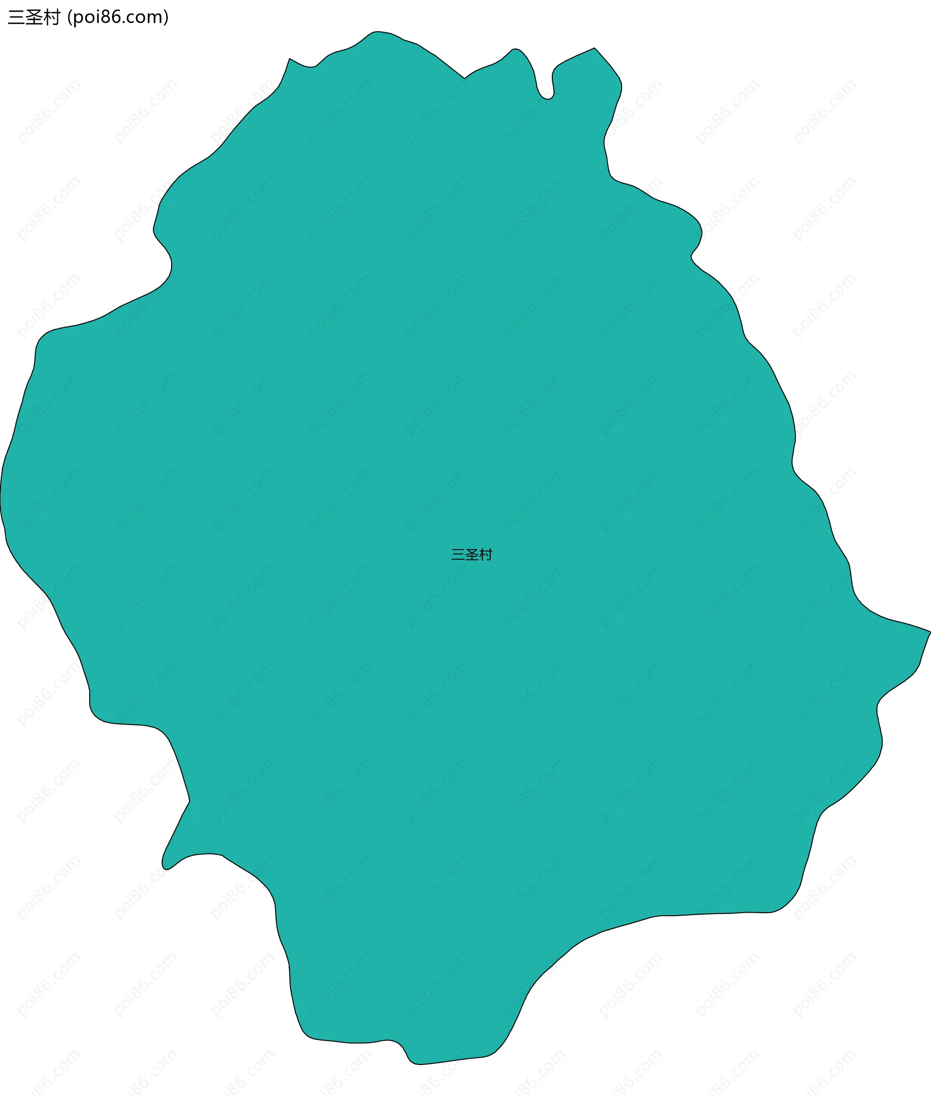 三圣村边界地图