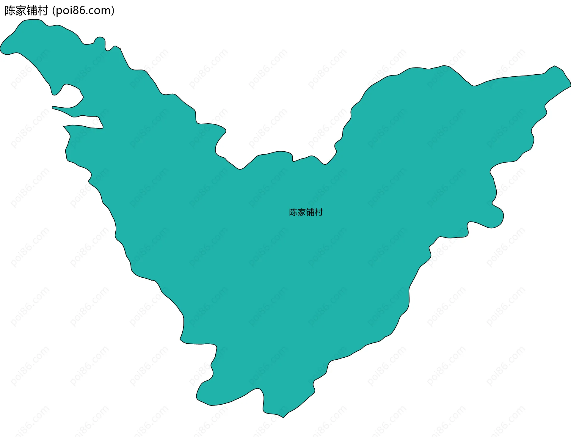 陈家铺村边界地图