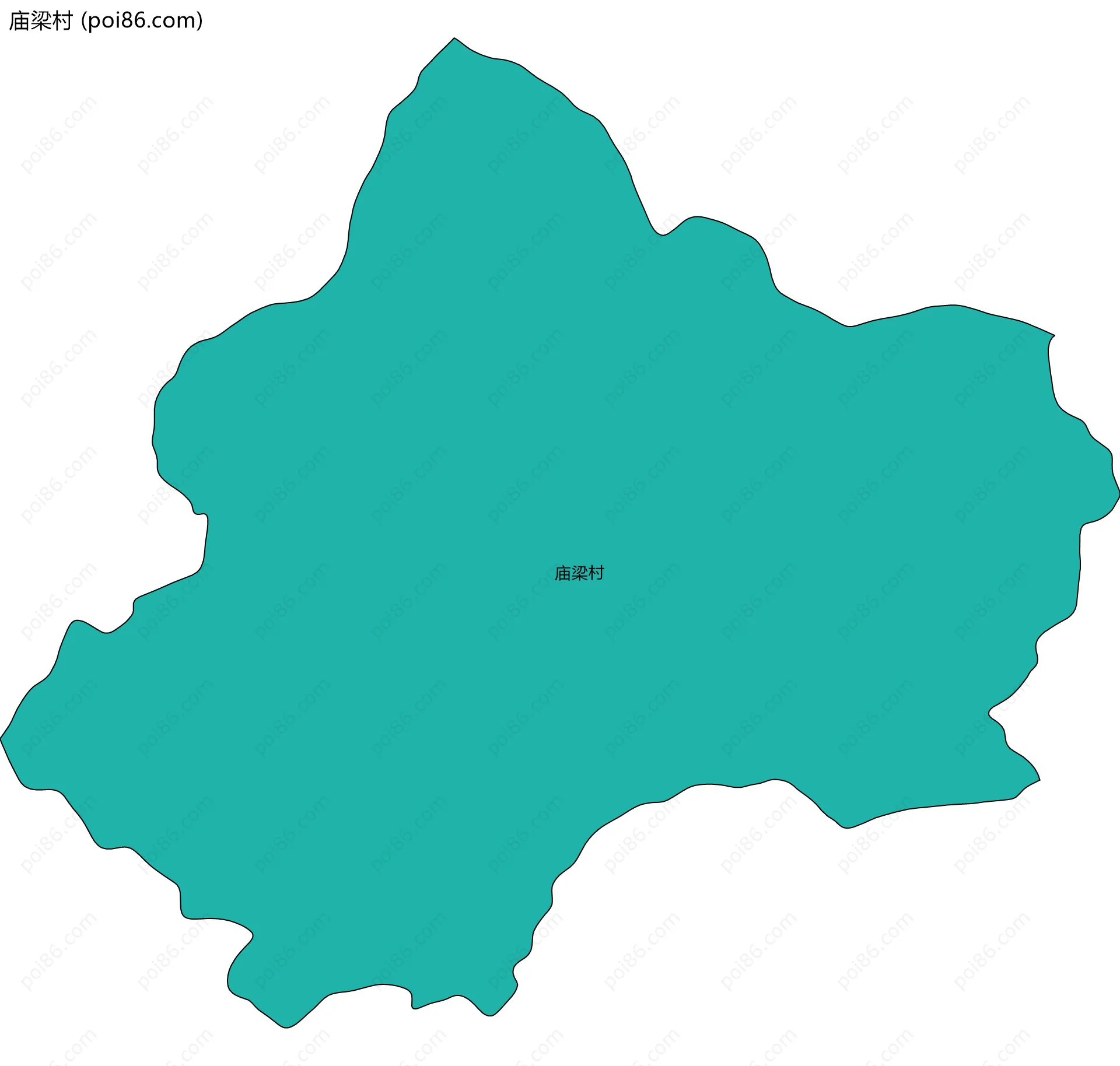 庙梁村边界地图