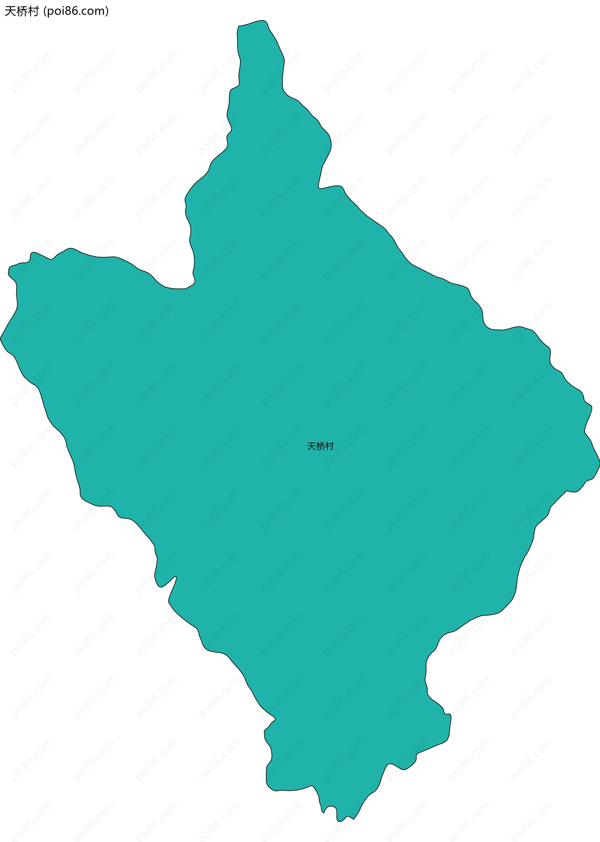 天桥村边界地图