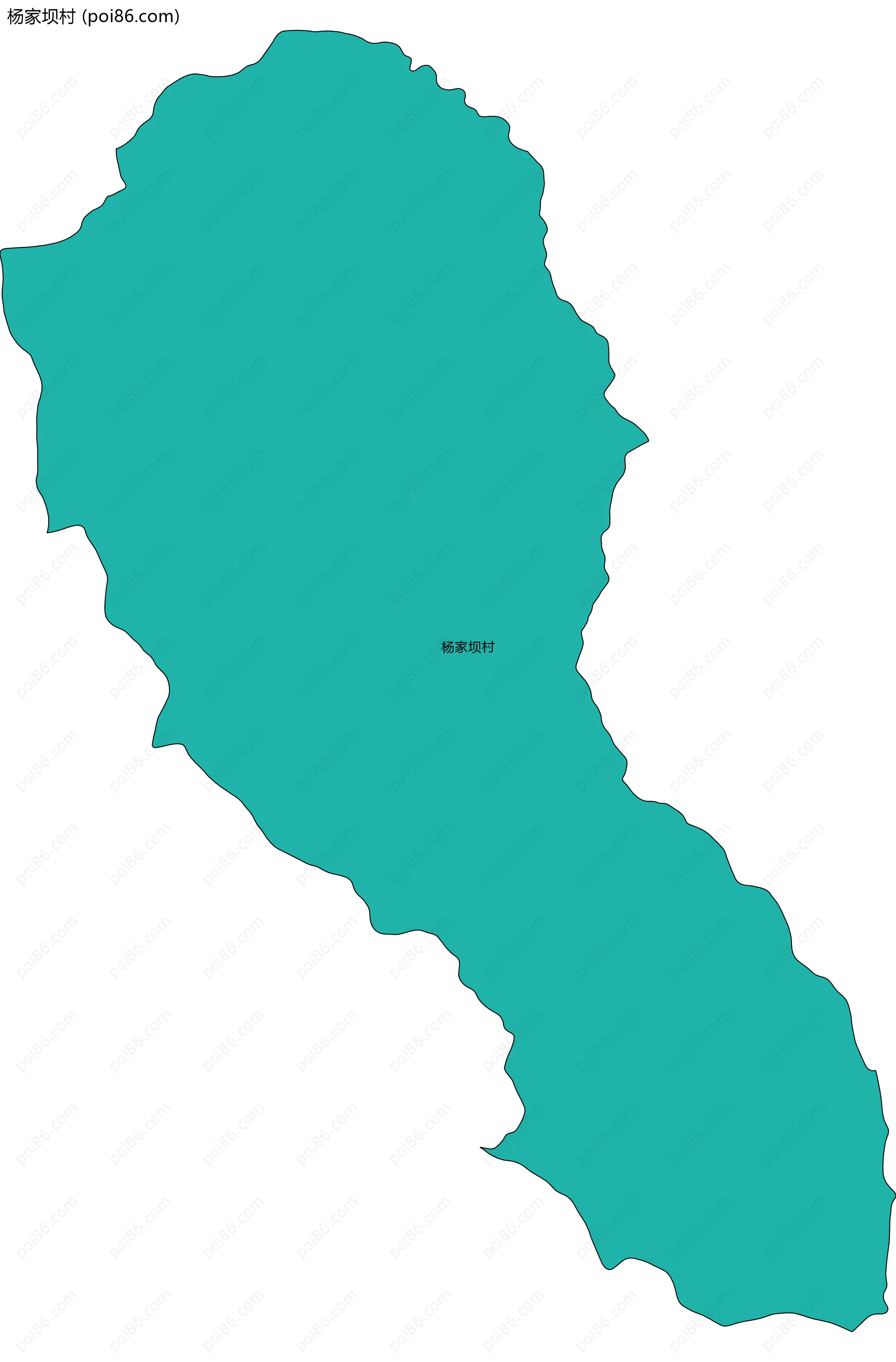 杨家坝村边界地图