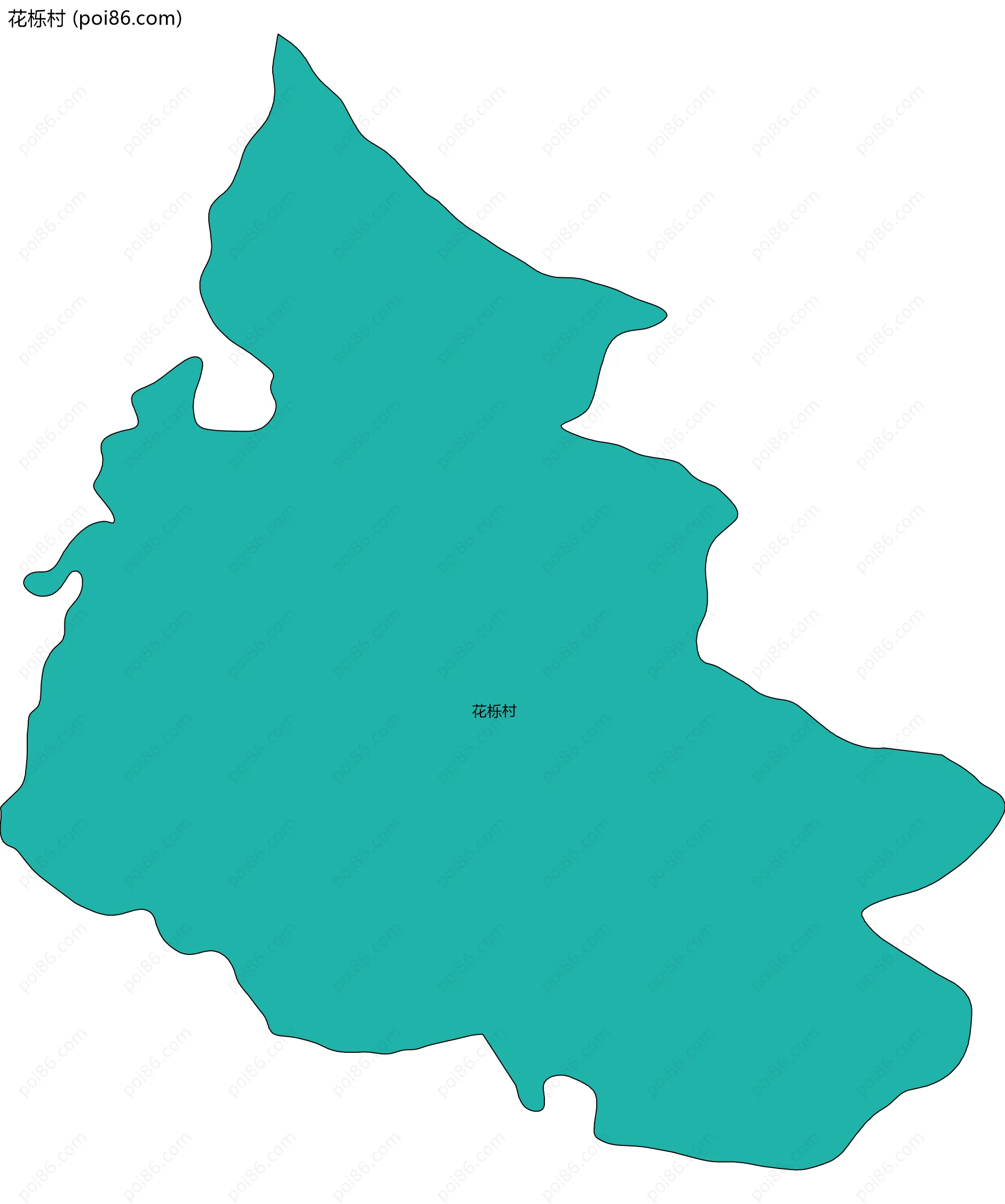 花栎村边界地图