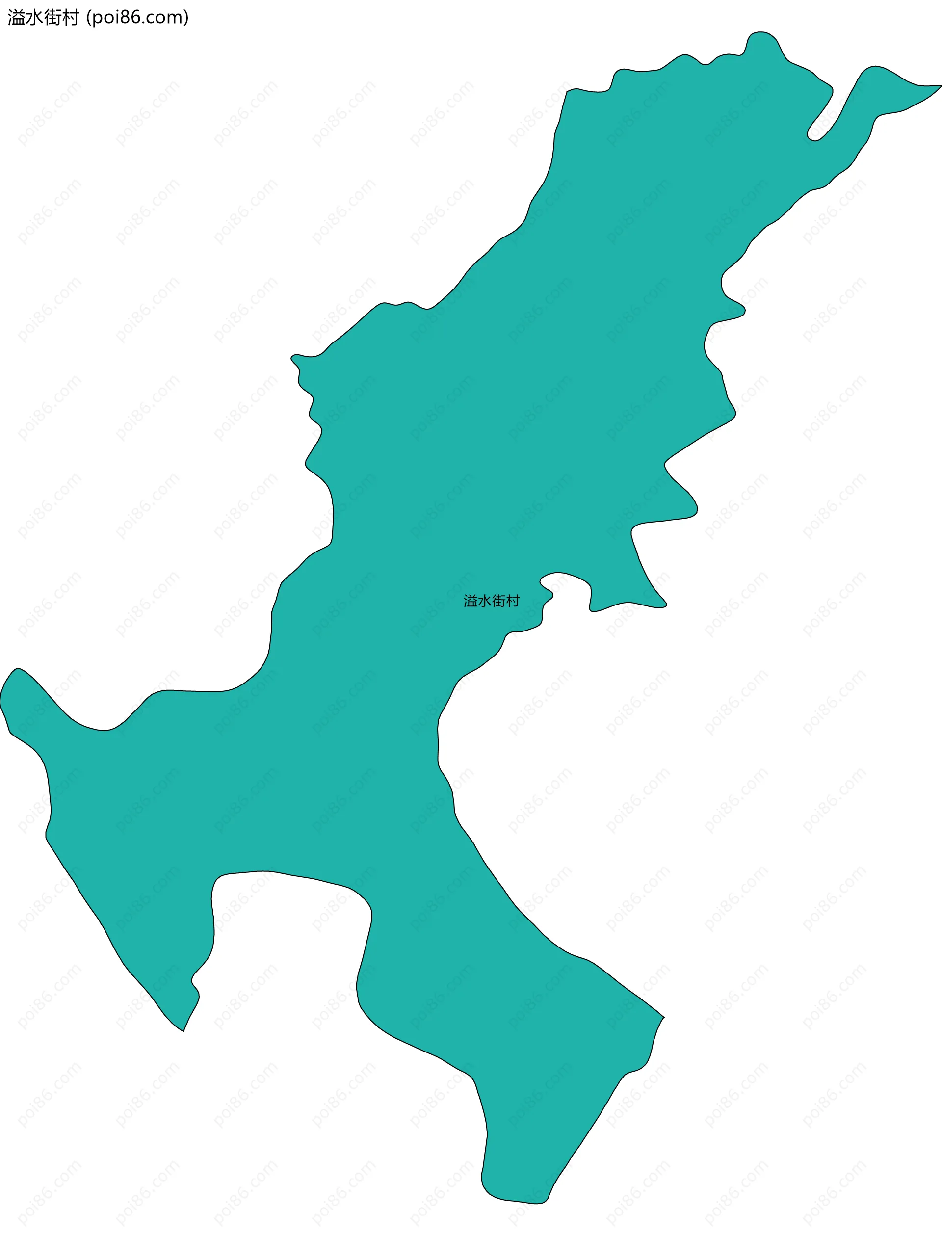 溢水街村边界地图