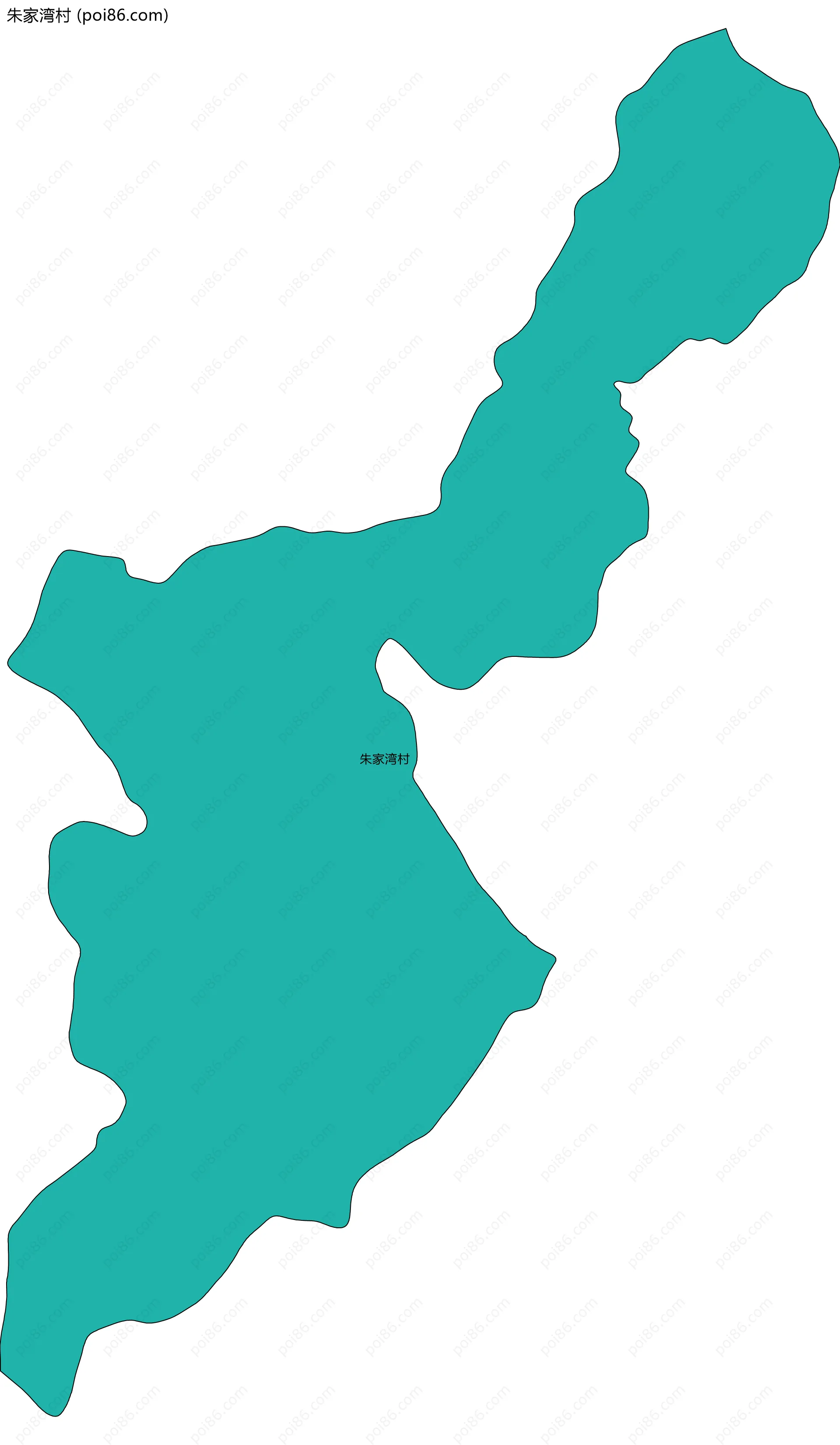 朱家湾村边界地图