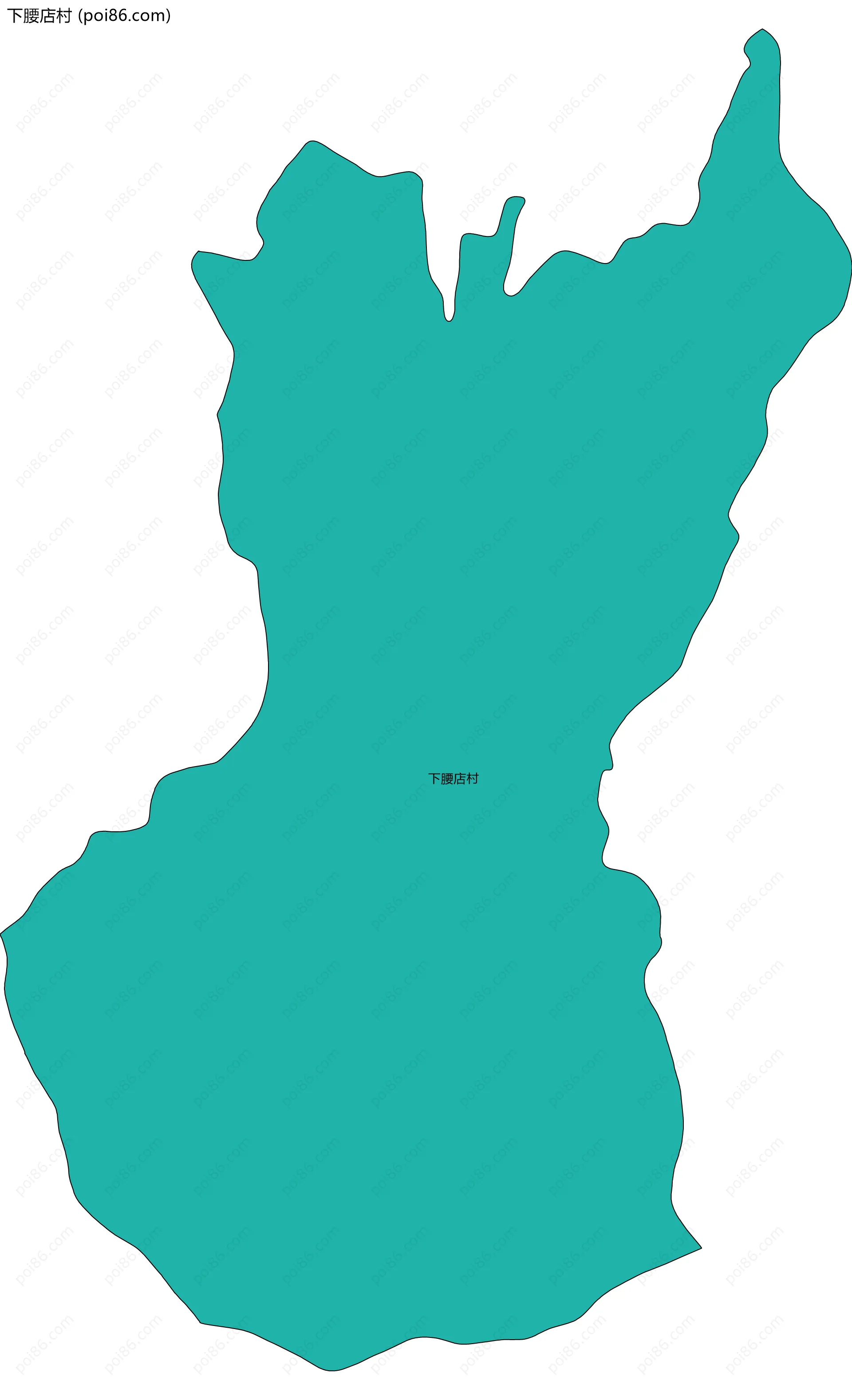 下腰店村边界地图