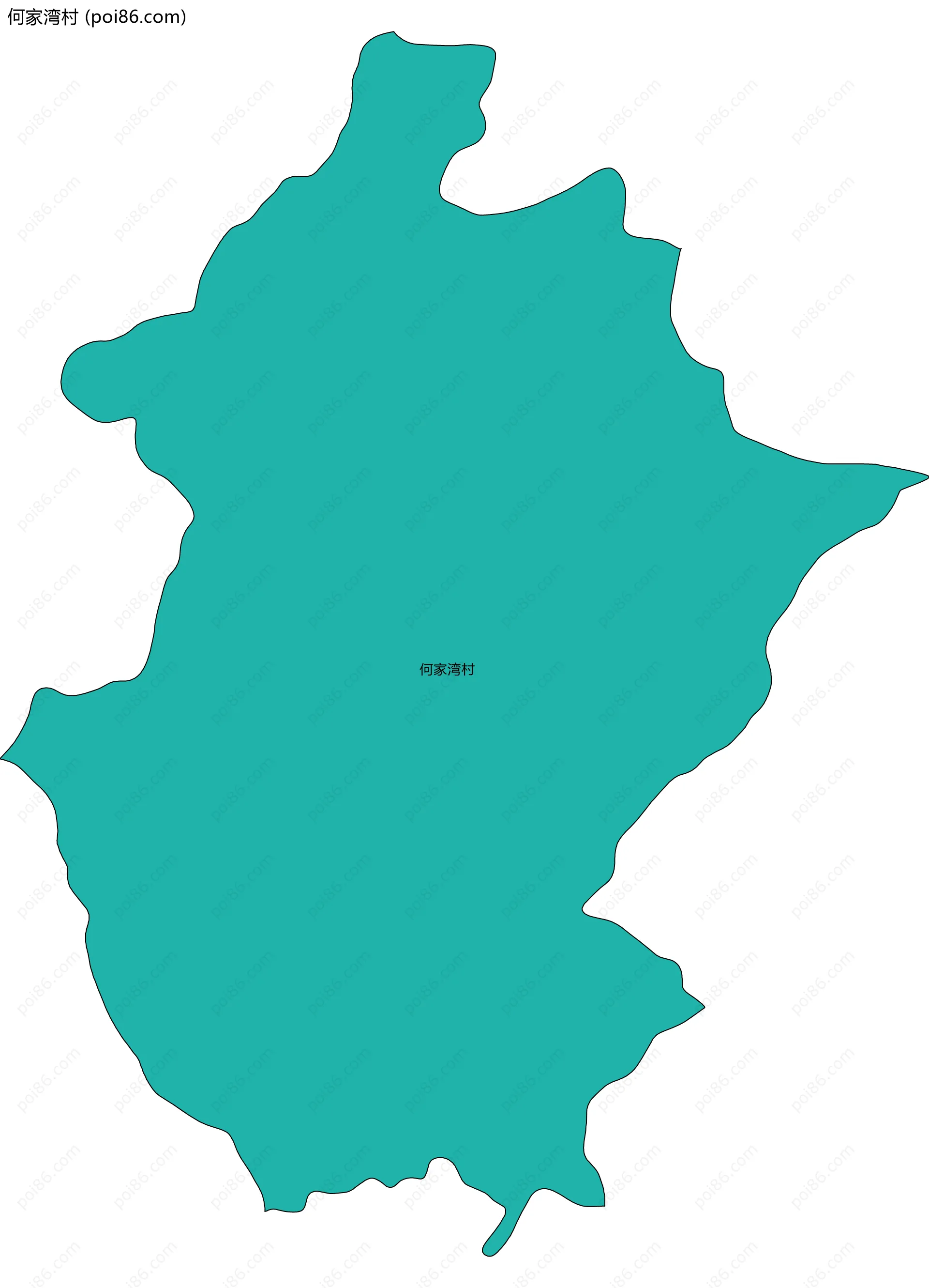 何家湾村边界地图