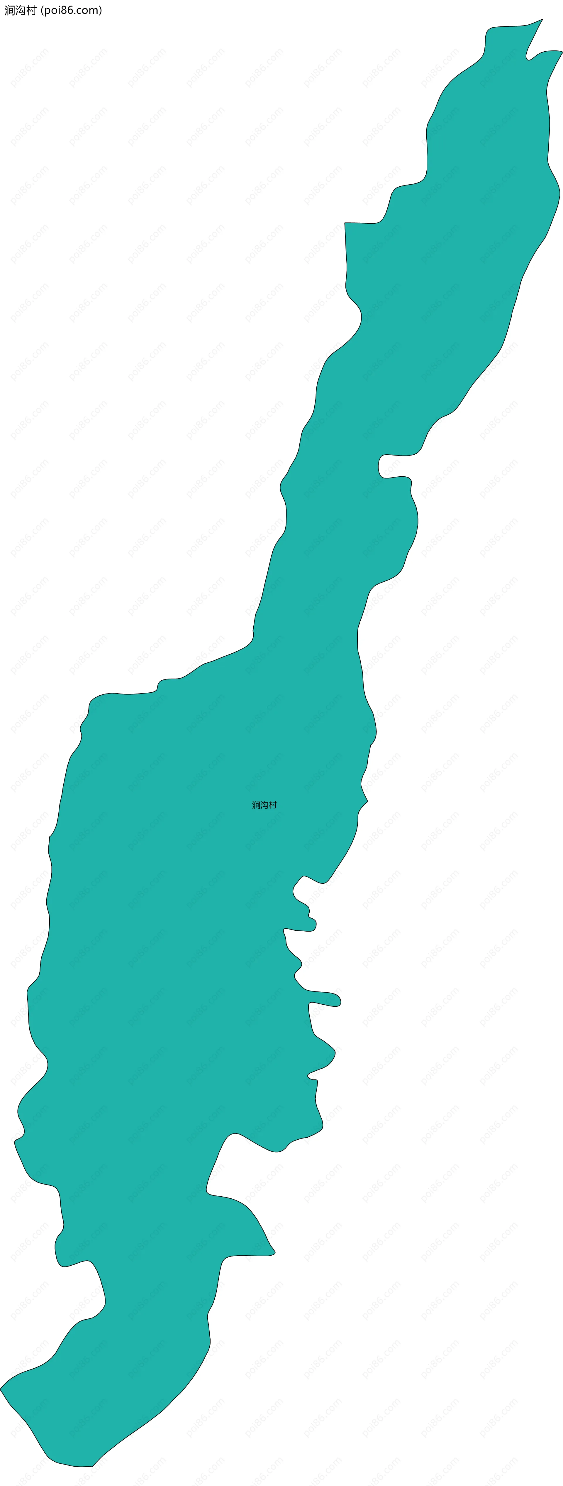 涧沟村边界地图