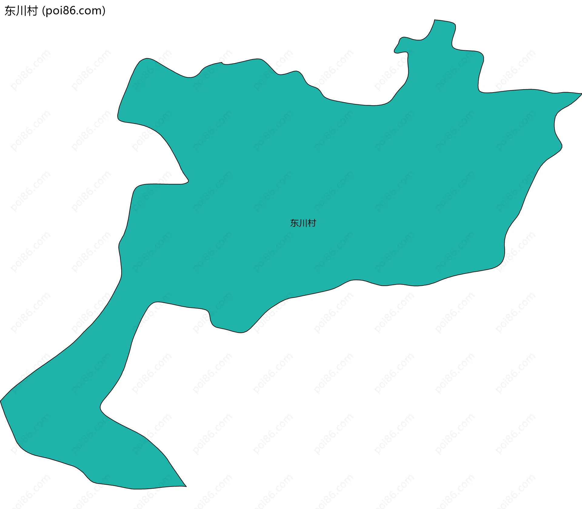 东川村边界地图