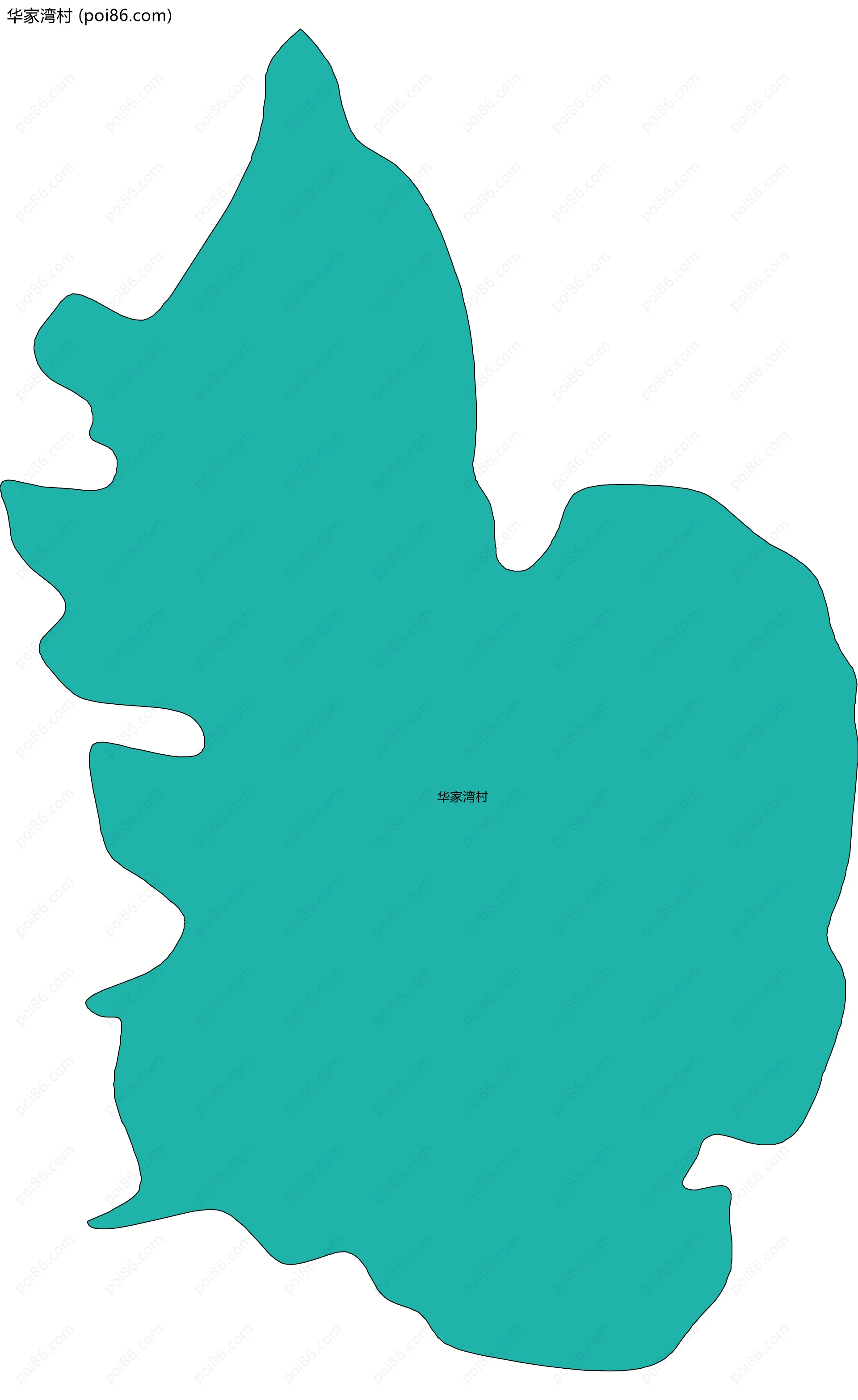 华家湾村边界地图