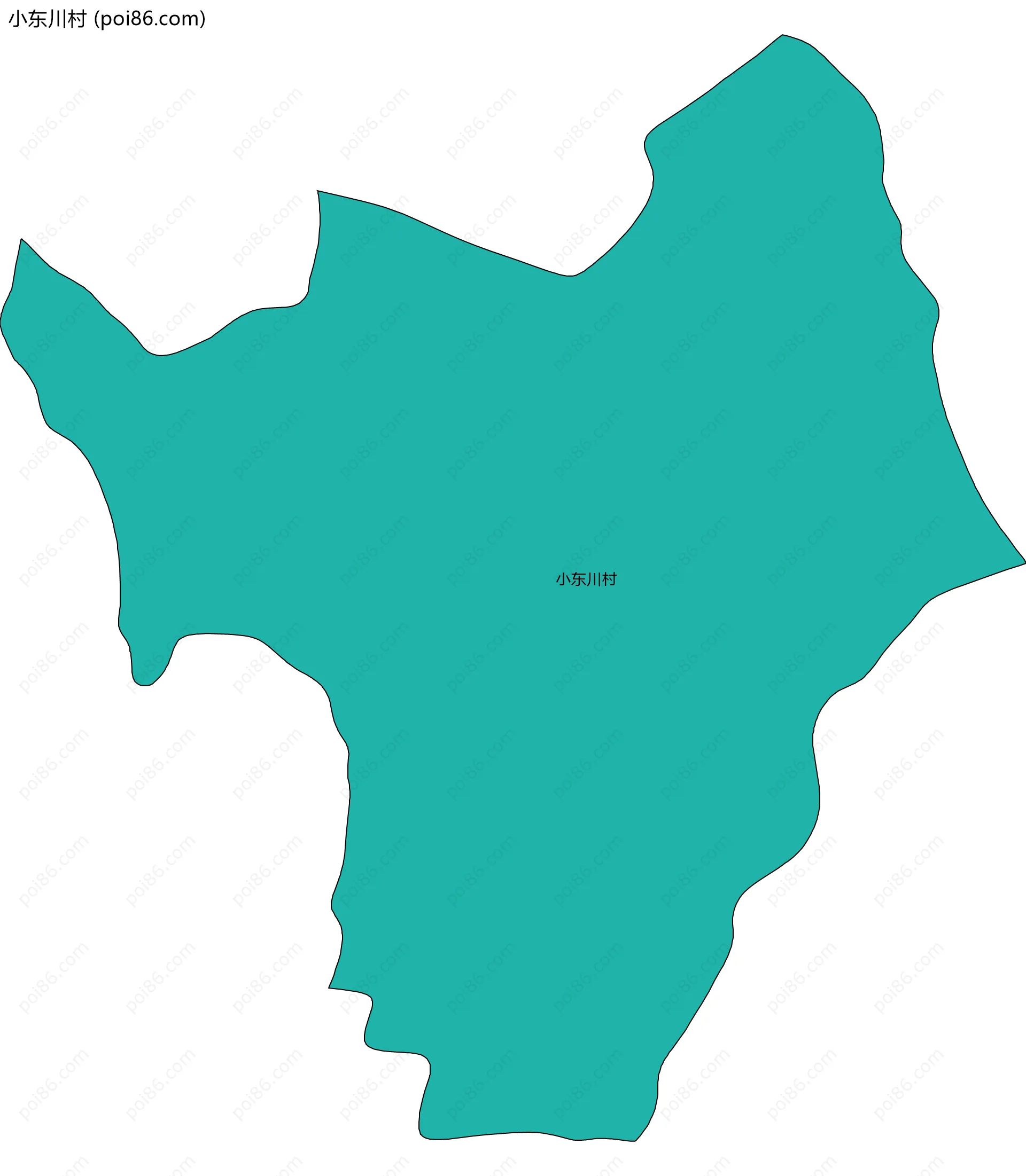 小东川村边界地图