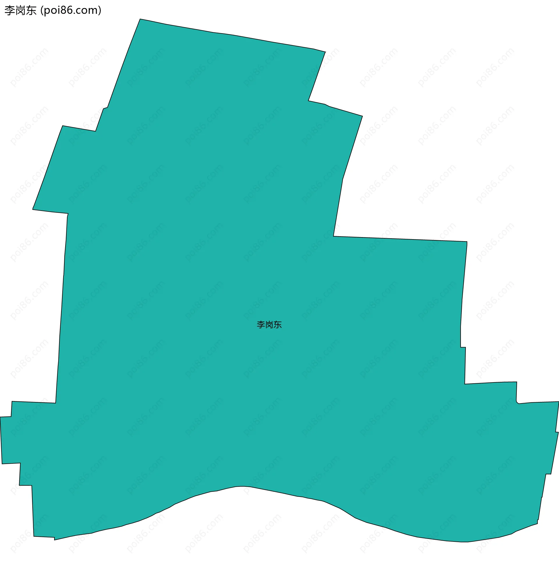 李岗东边界地图