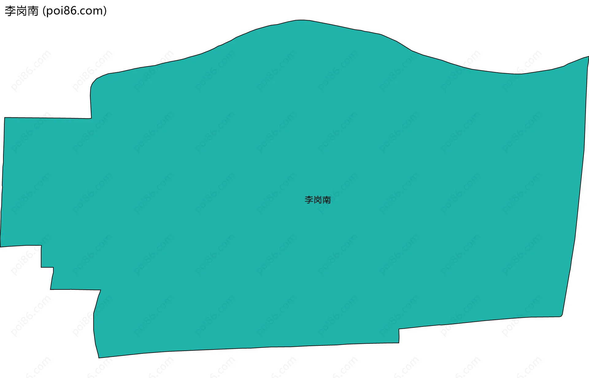 李岗南边界地图