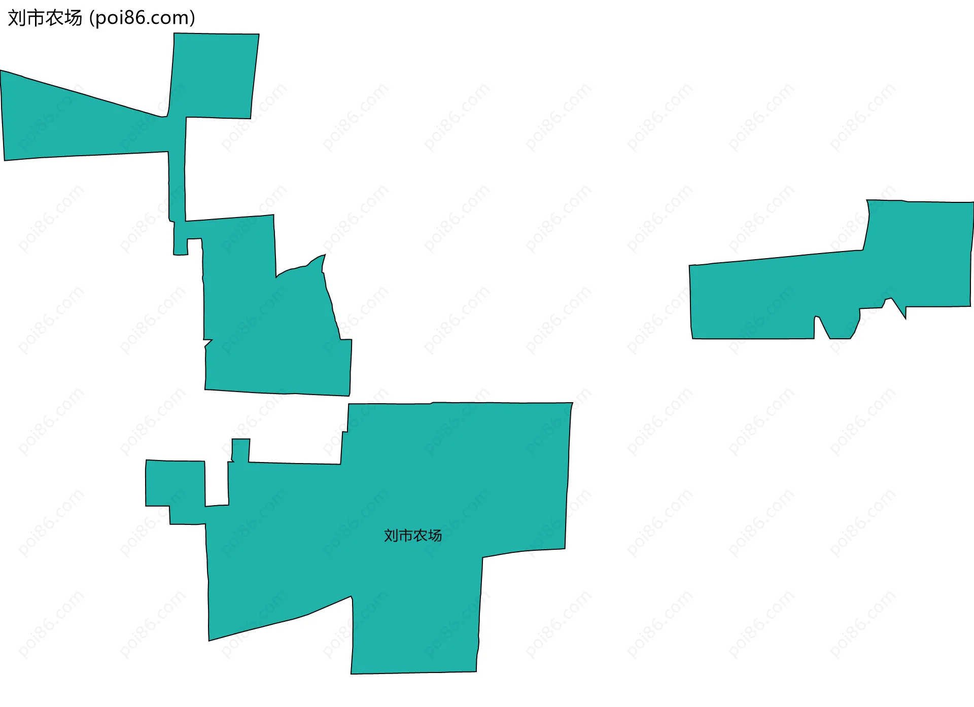 刘市农场边界地图