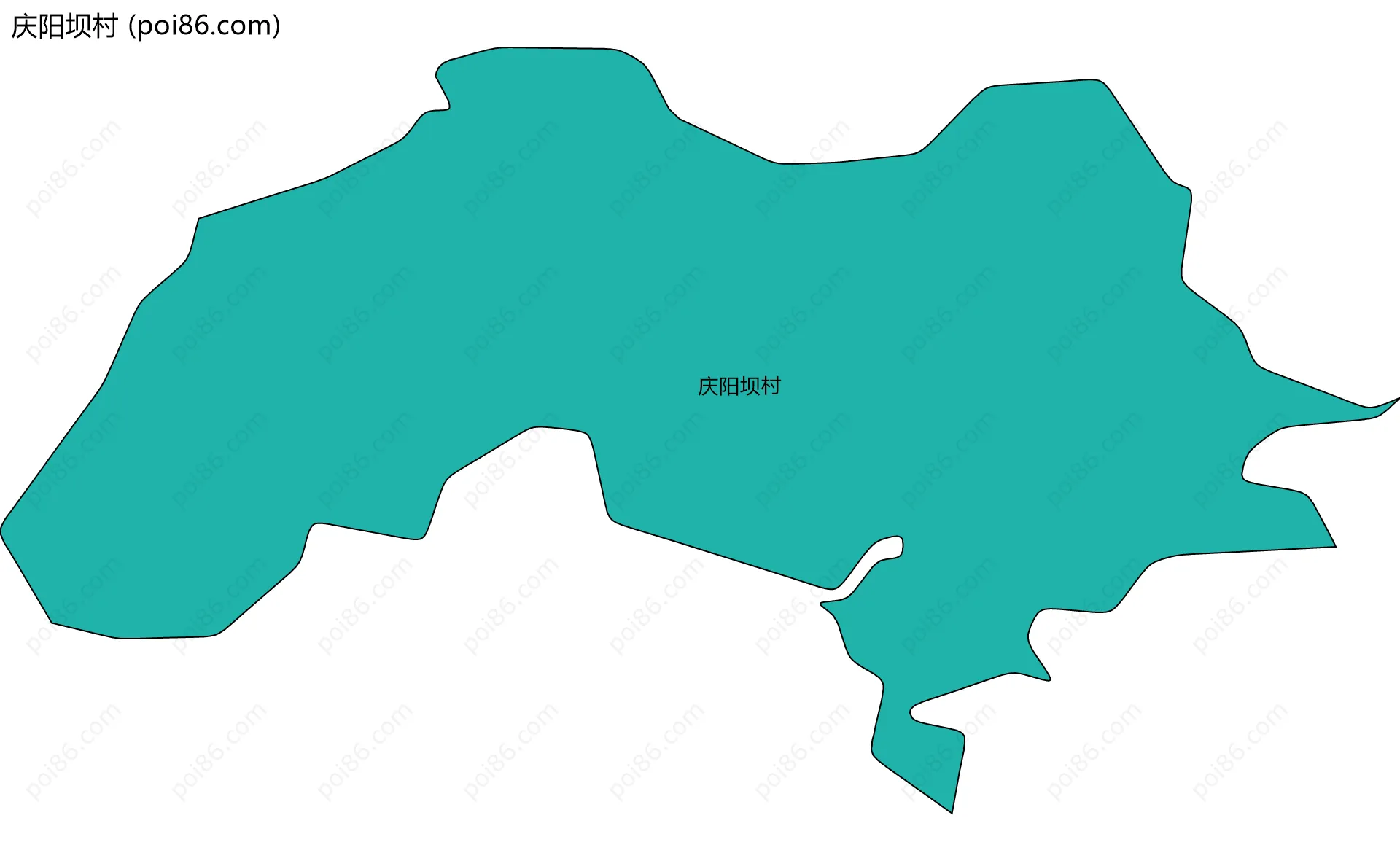 庆阳坝村边界地图