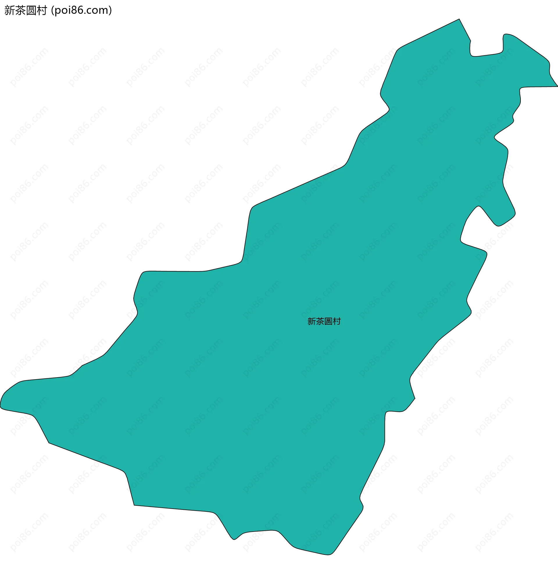 新茶圆村边界地图