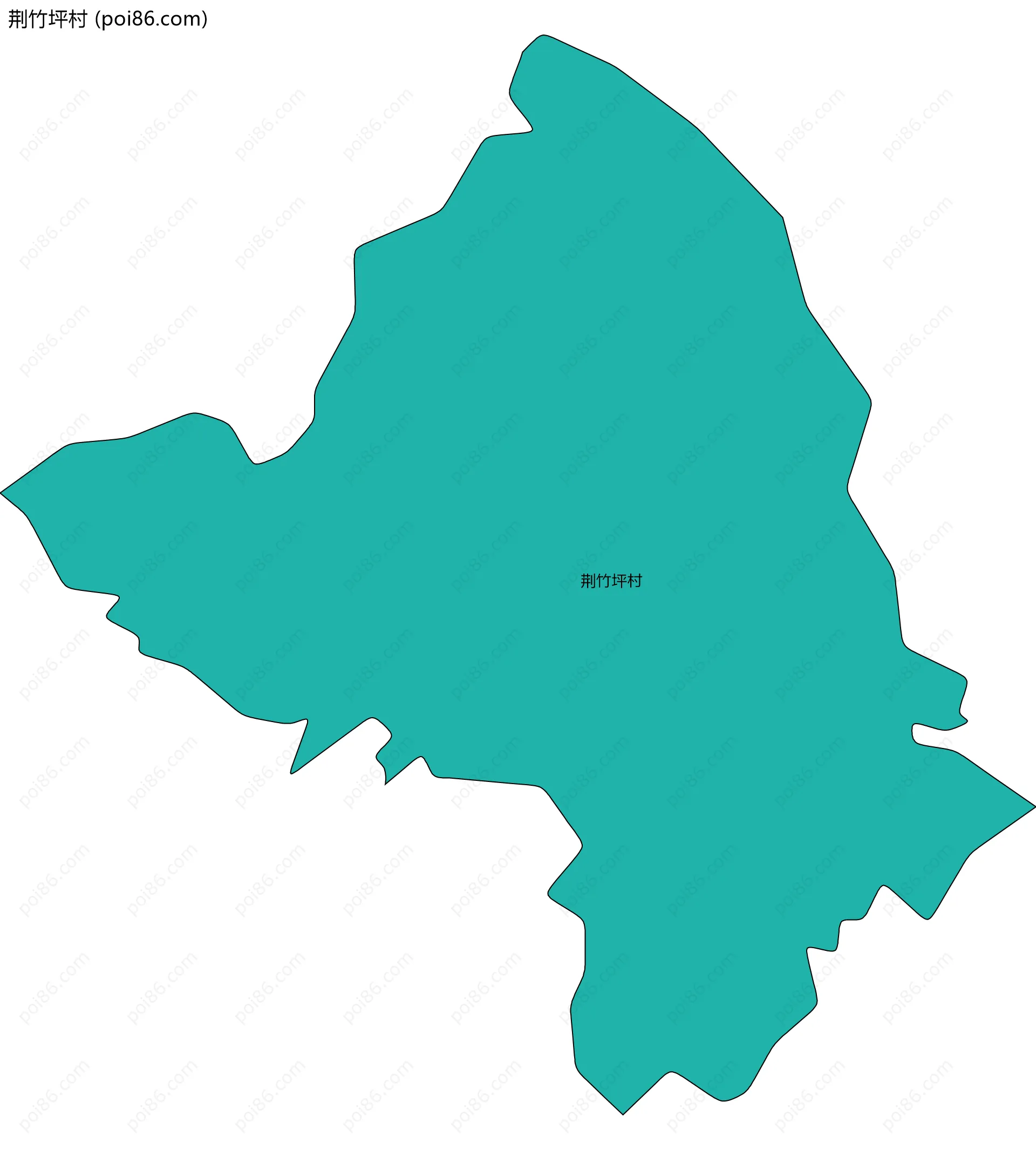 荆竹坪村边界地图