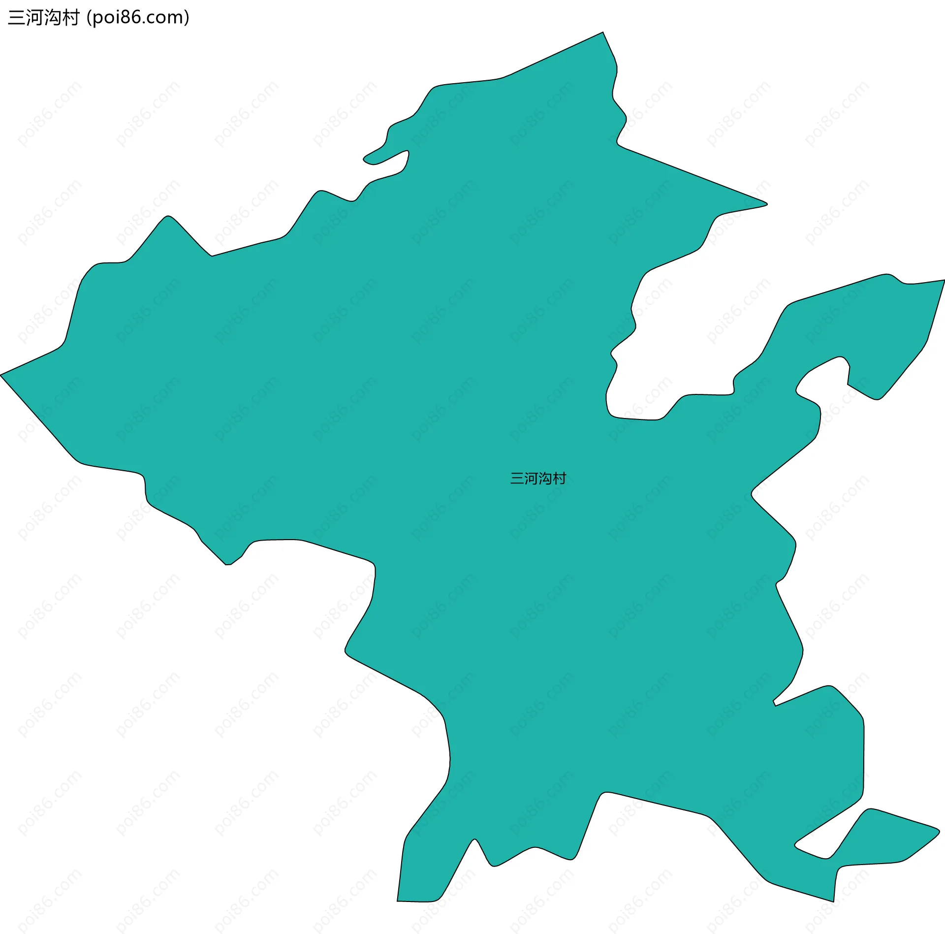 三河沟村边界地图