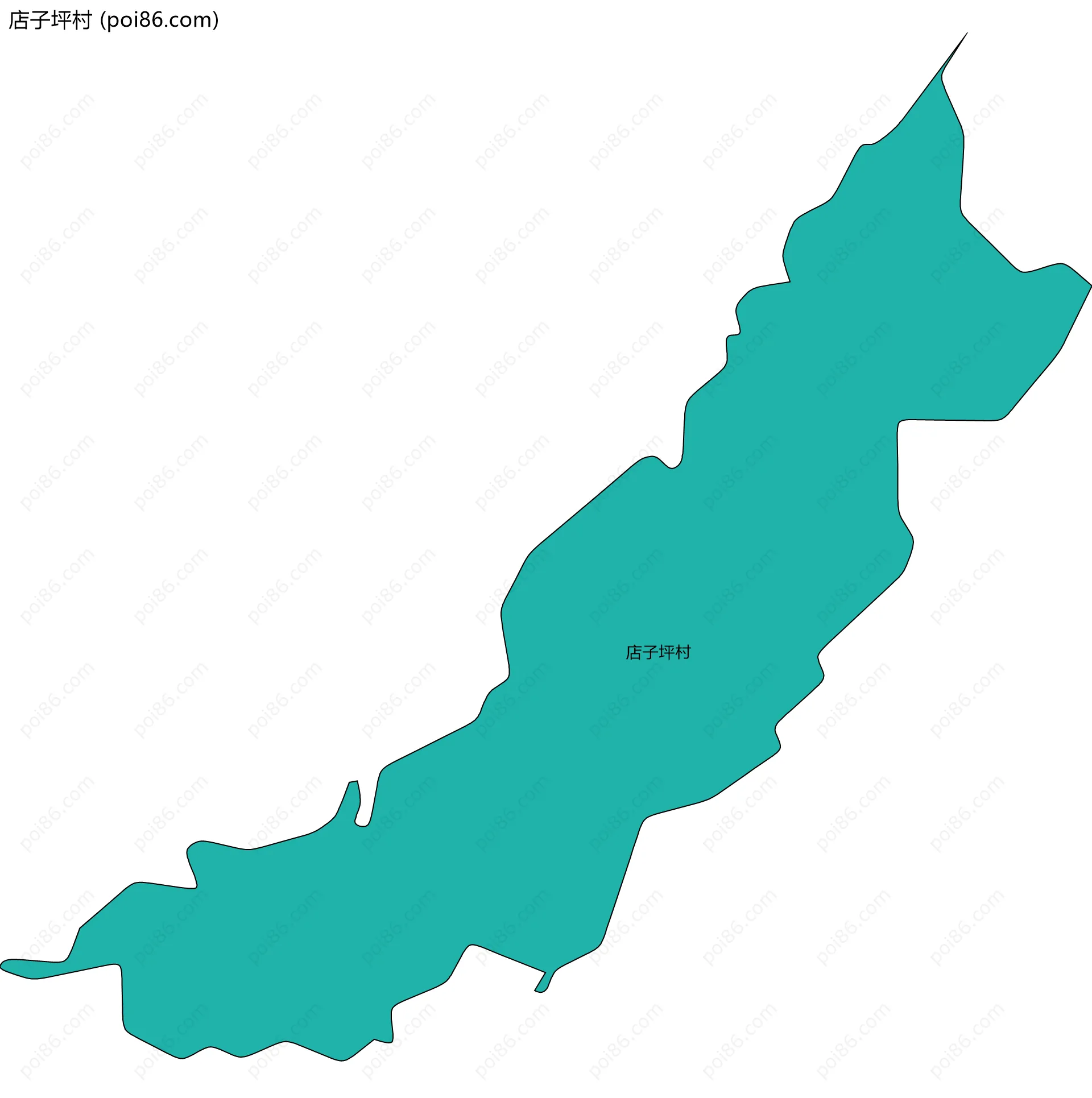 店子坪村边界地图