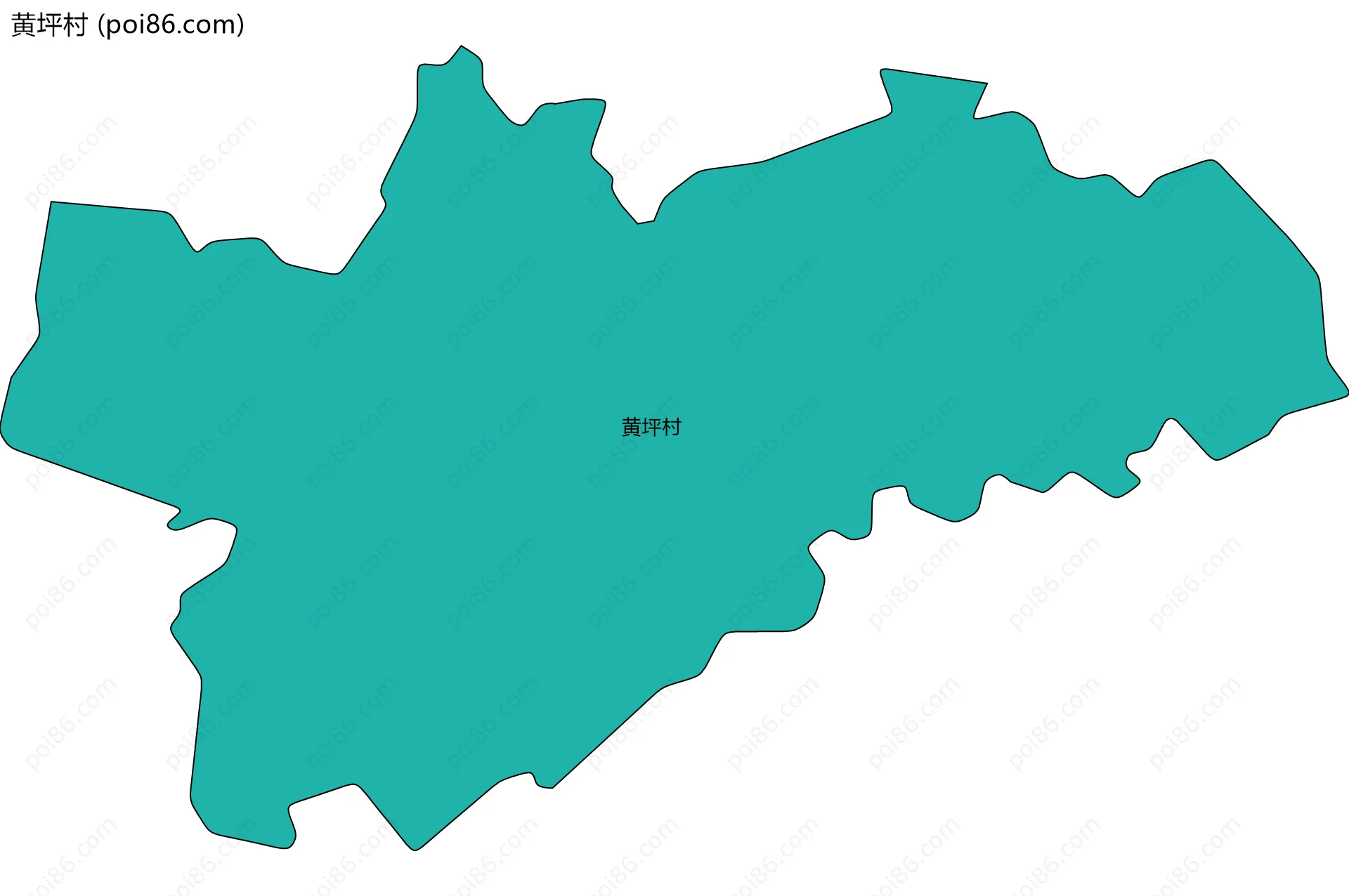 黄坪村边界地图