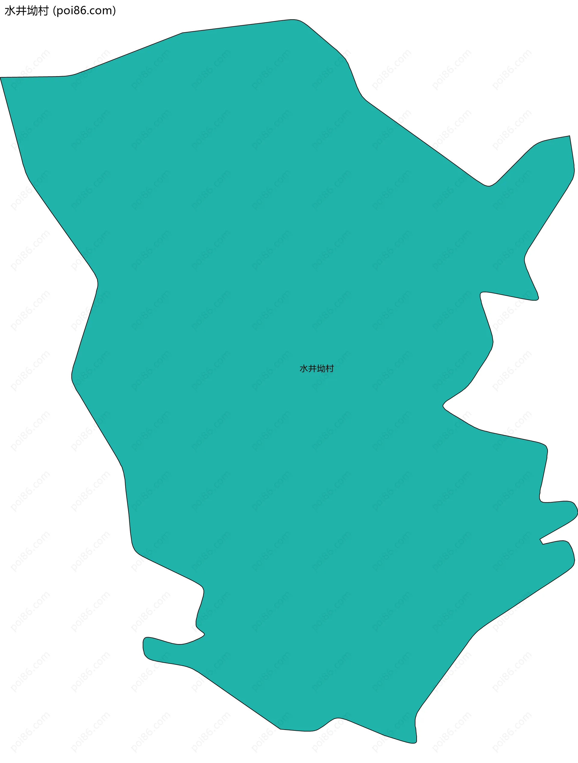 水井坳村边界地图