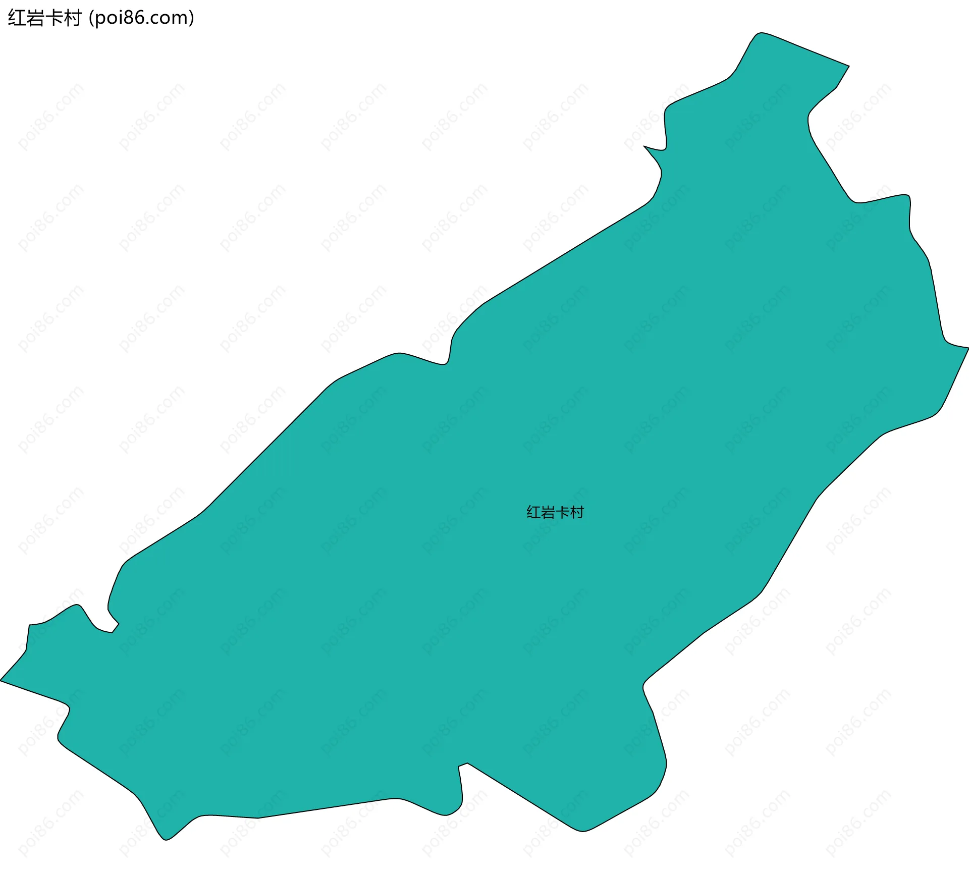 红岩卡村边界地图