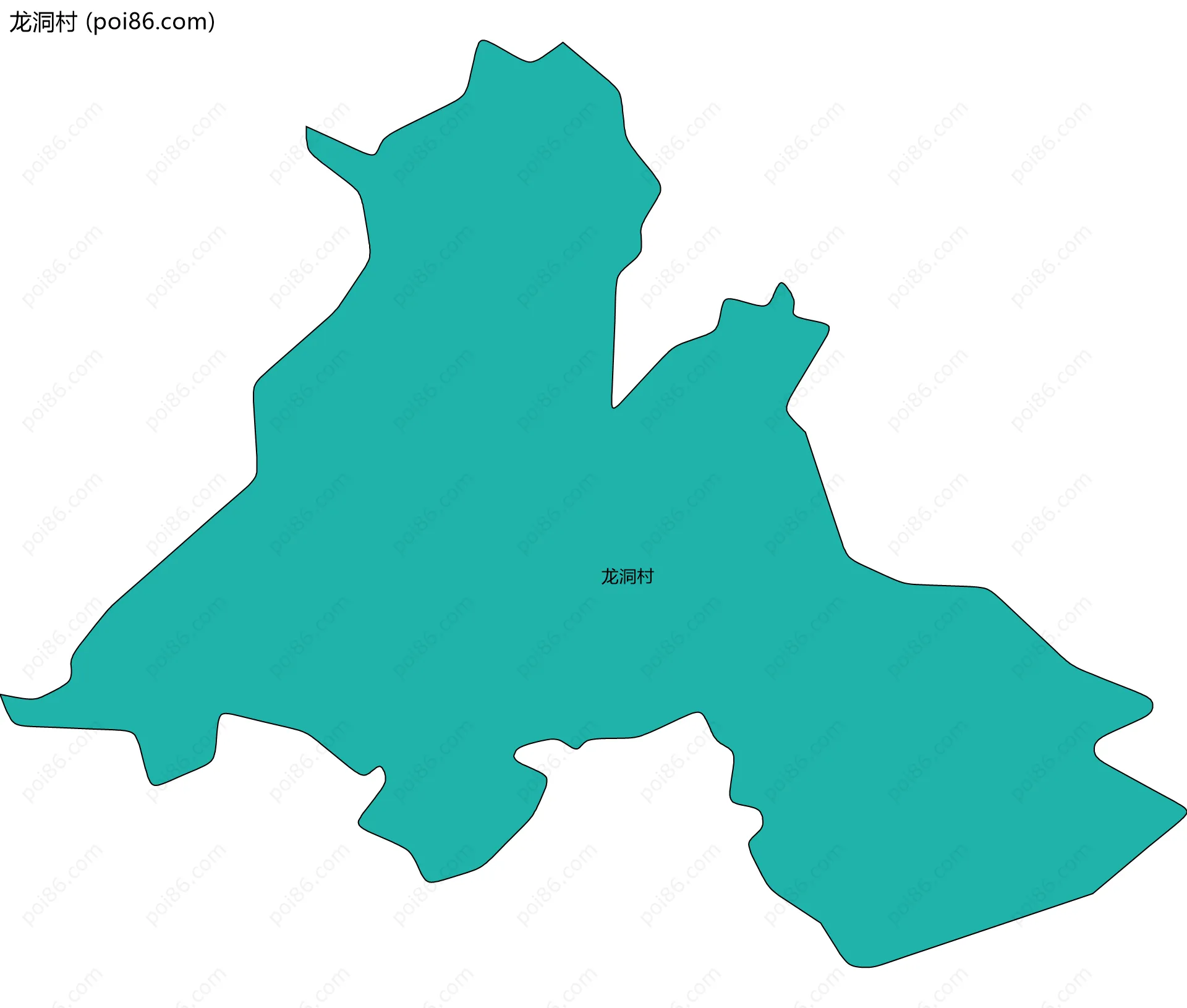 龙洞村边界地图