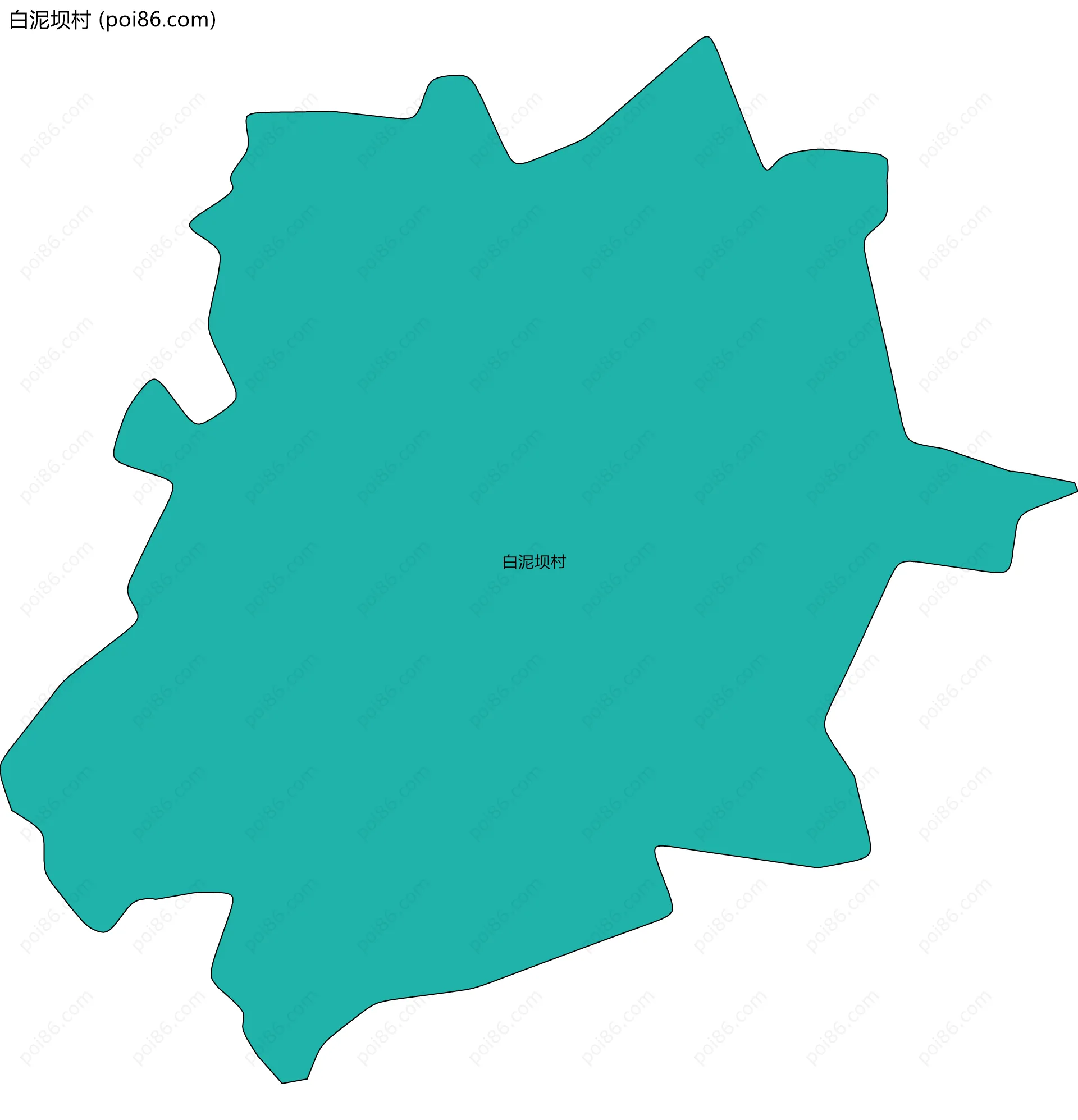 白泥坝村边界地图